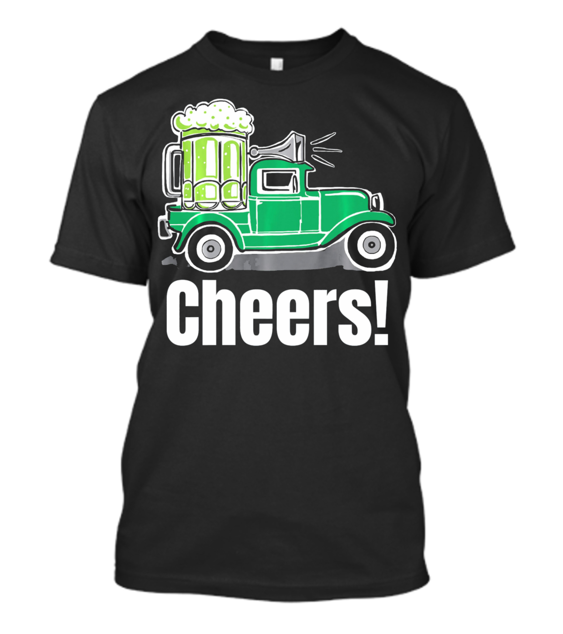 Cheers Vintage Truck With Green Beer T-Shirt