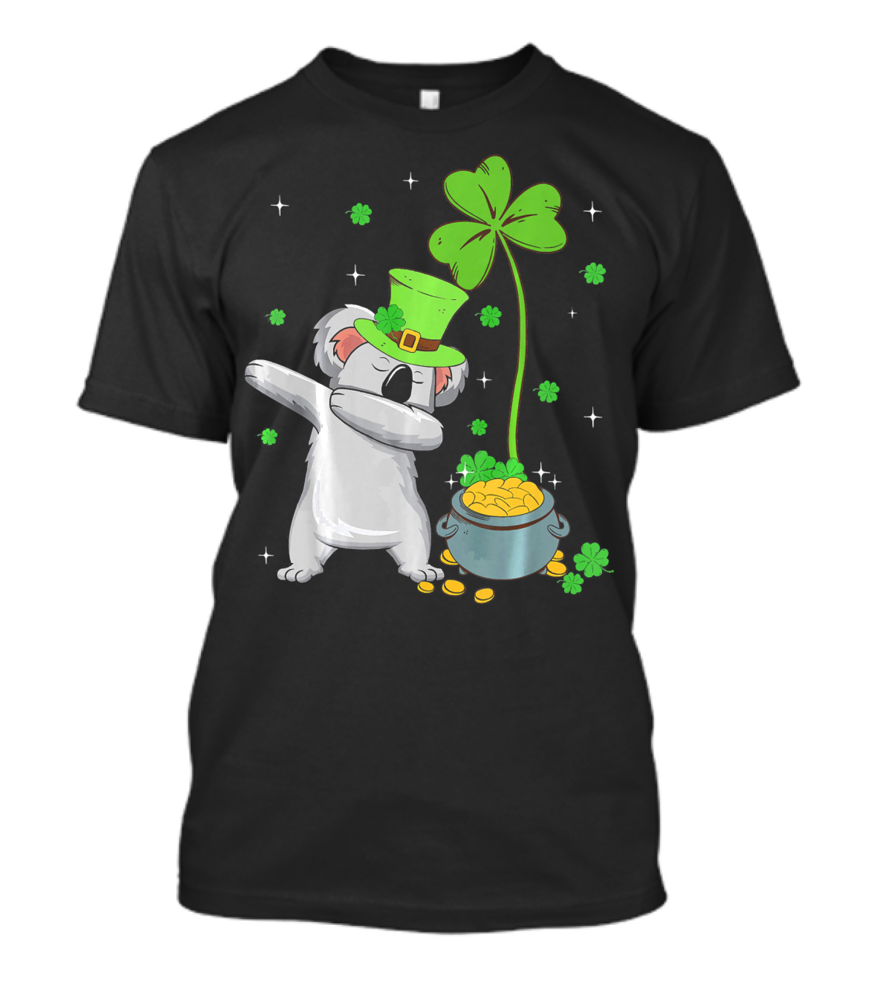 Shamrock Leprechaun Koala Pot Of Gold St Patricks T-Shirt