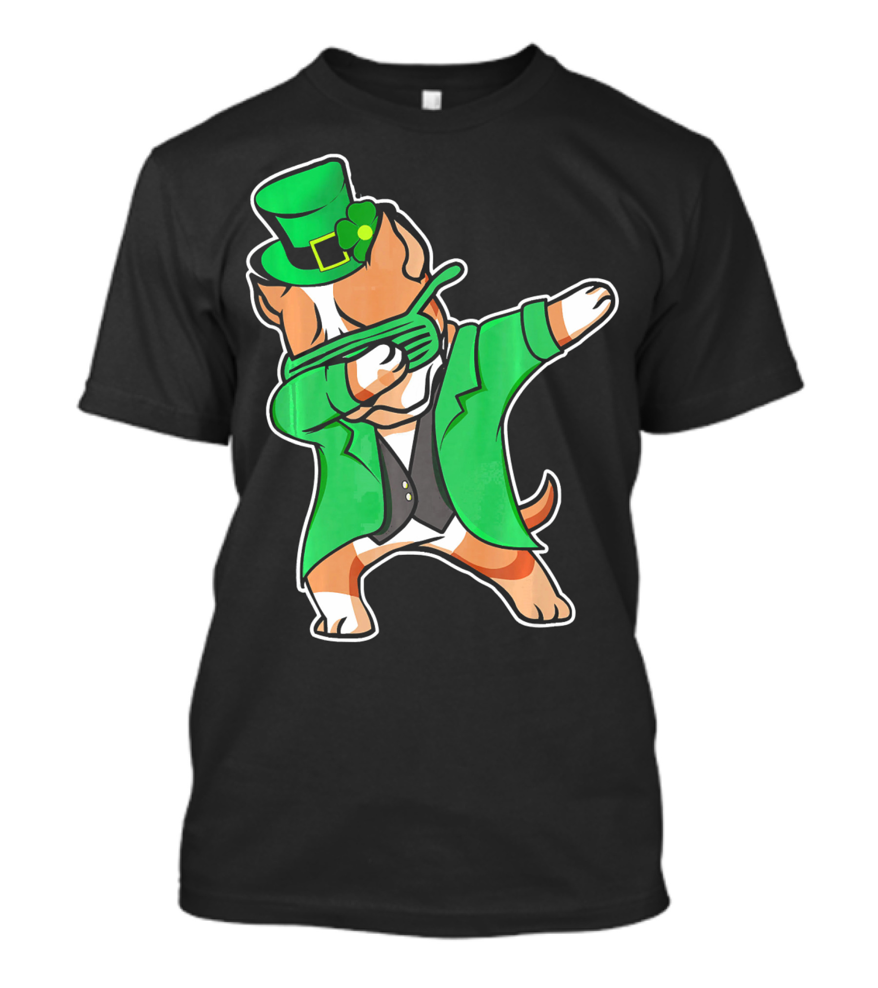 Dabbing Pitbull Leprechaun St. Patrick's Day T-Shirt