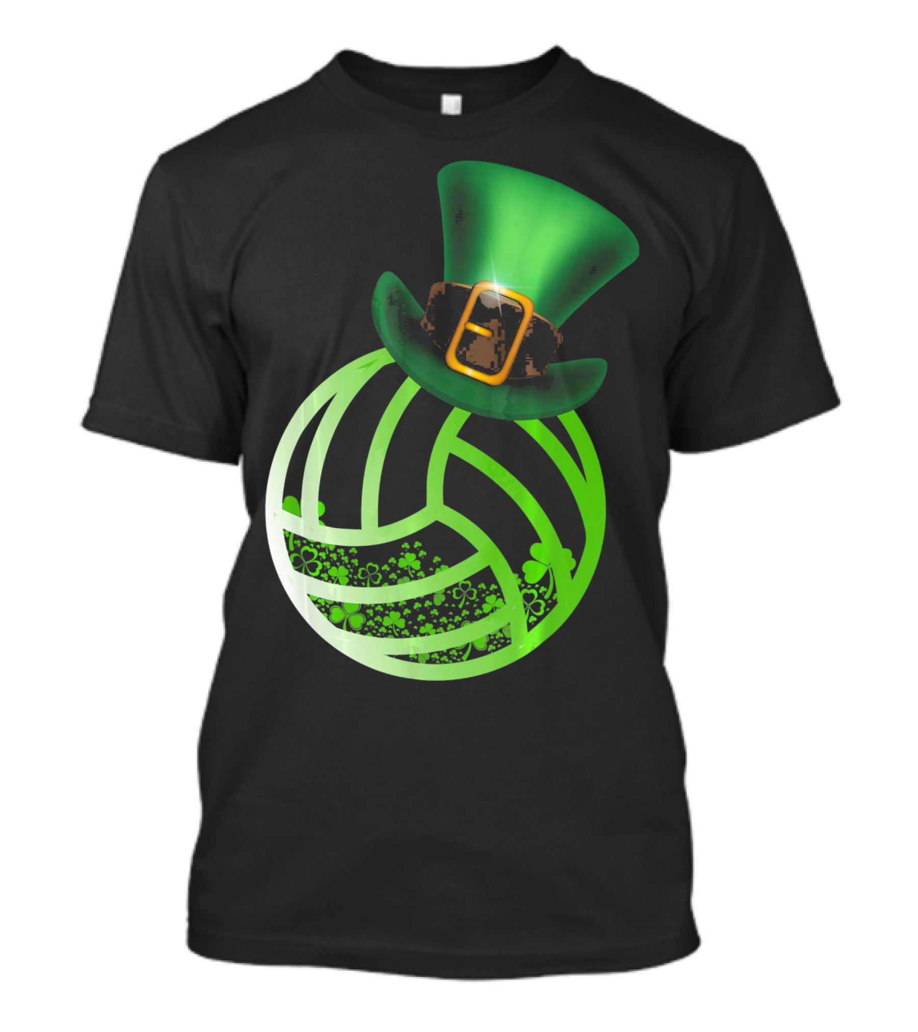 Shamrock Volleyball Leprechaun St Patrick's Green Hat T-Shirt