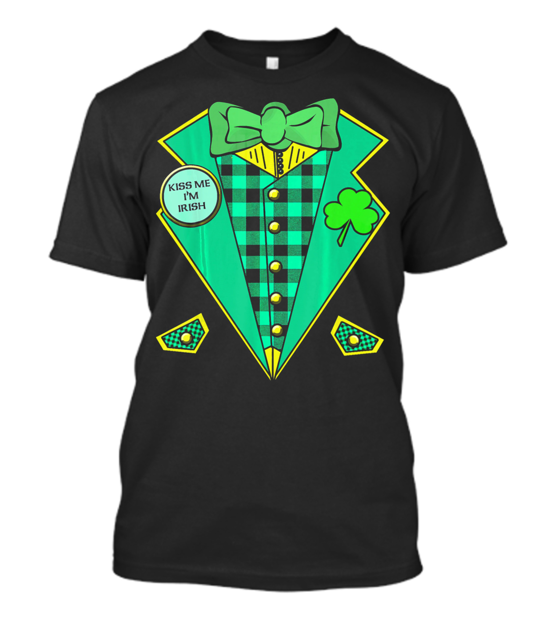 Kiss Me I'm Irish Leprechaun Costume Look With Bow Tie And Shamrock T-Shirt