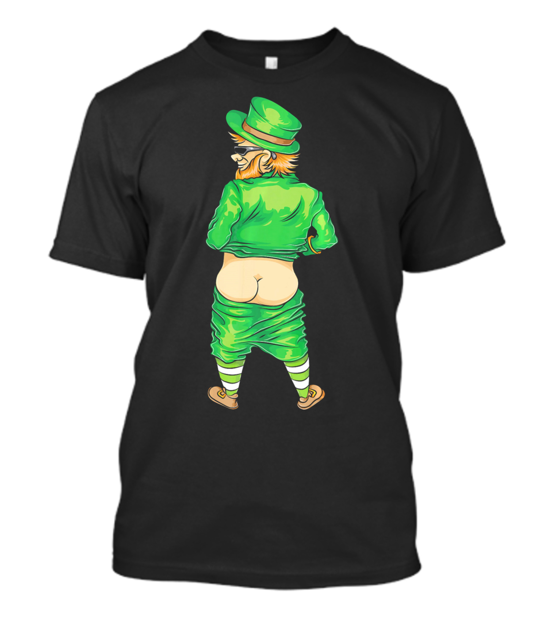 Mooning Leprechaun St. Patricks Day Funny Irish Humor T-Shirt