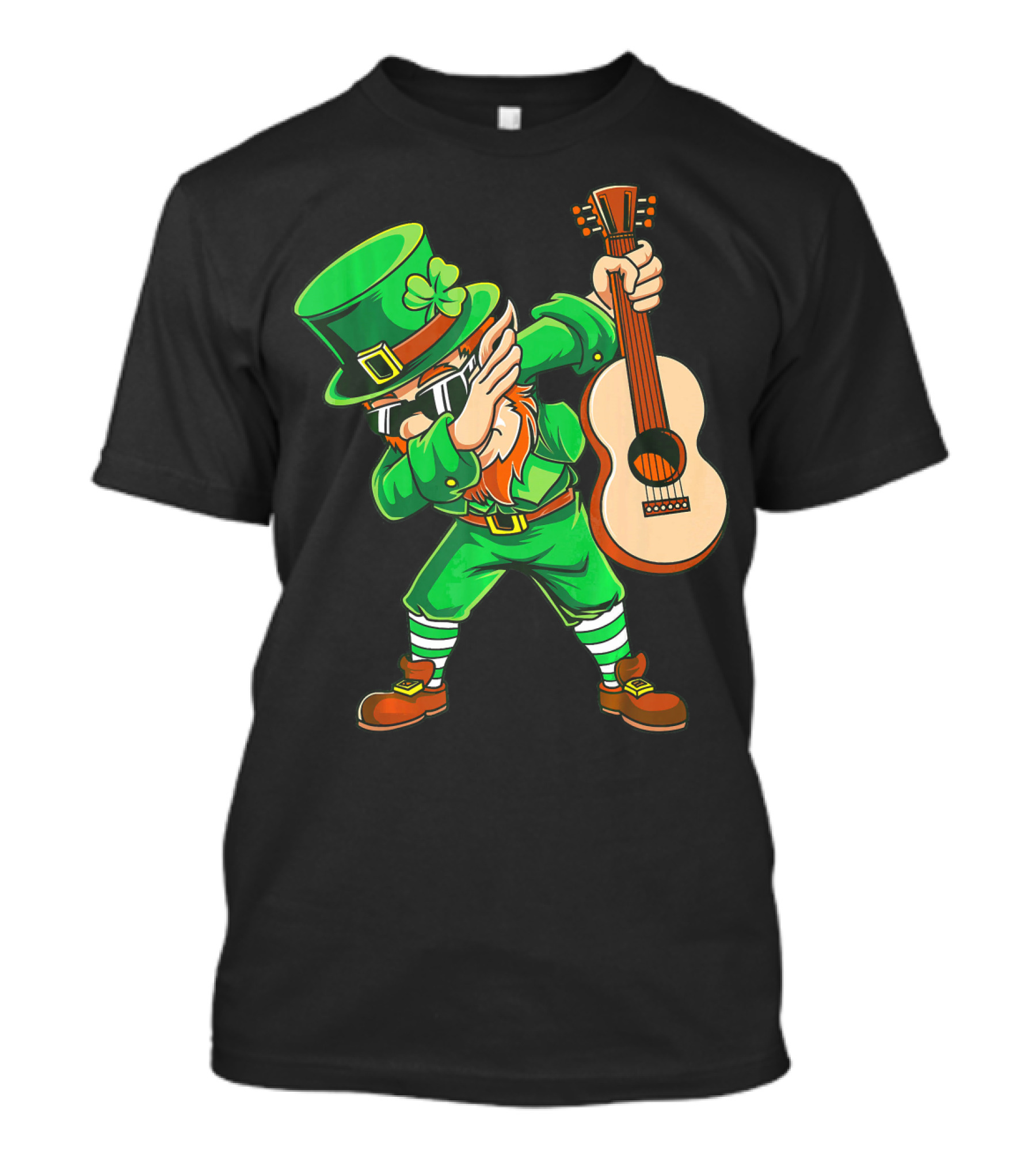 Dabbing Leprechaun With Guitar For St Patrick's Day T-Shirt