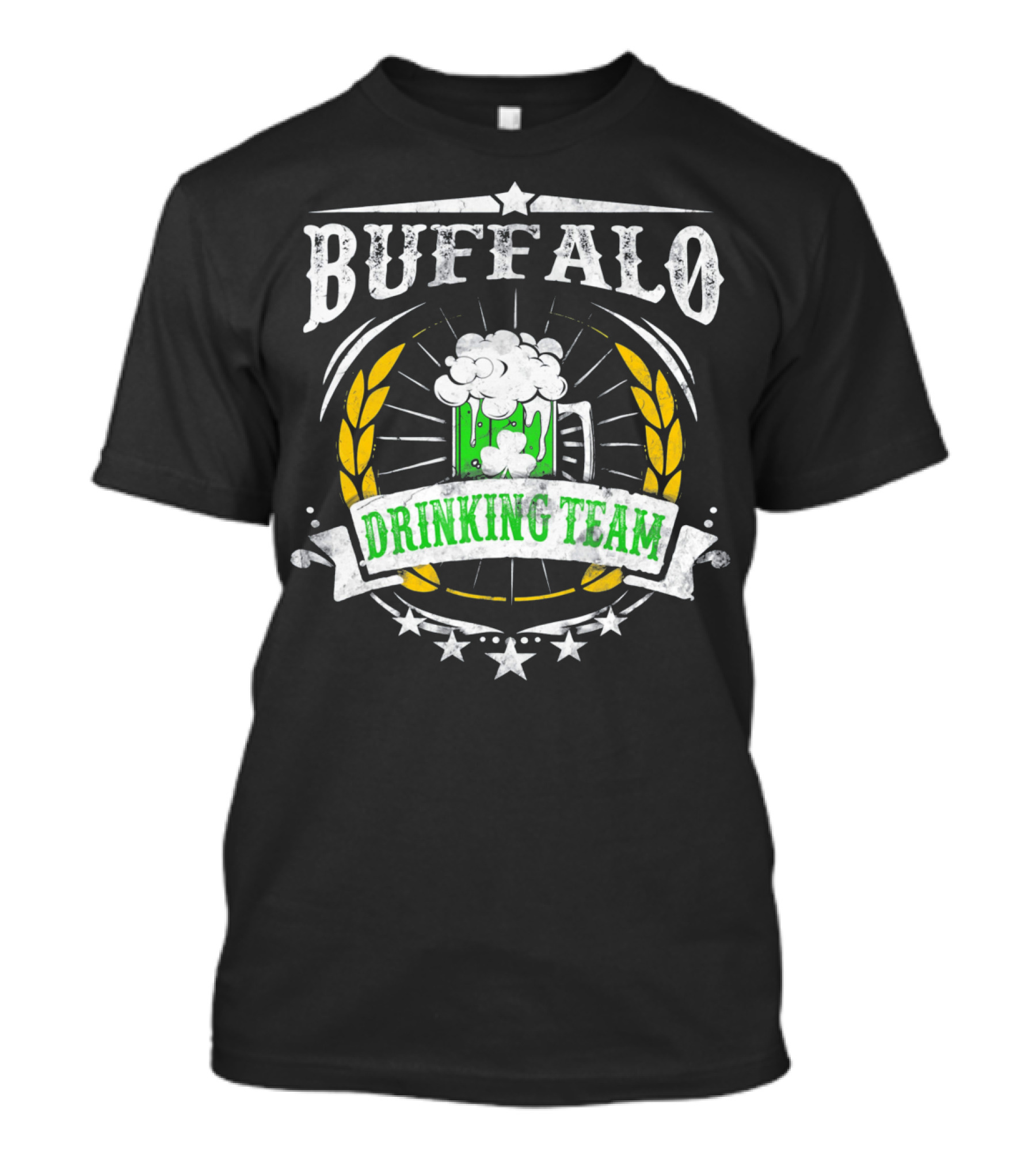 Buffalo Irish Drinking Team St Pat Beer Mug And Shamrock T-Shirt