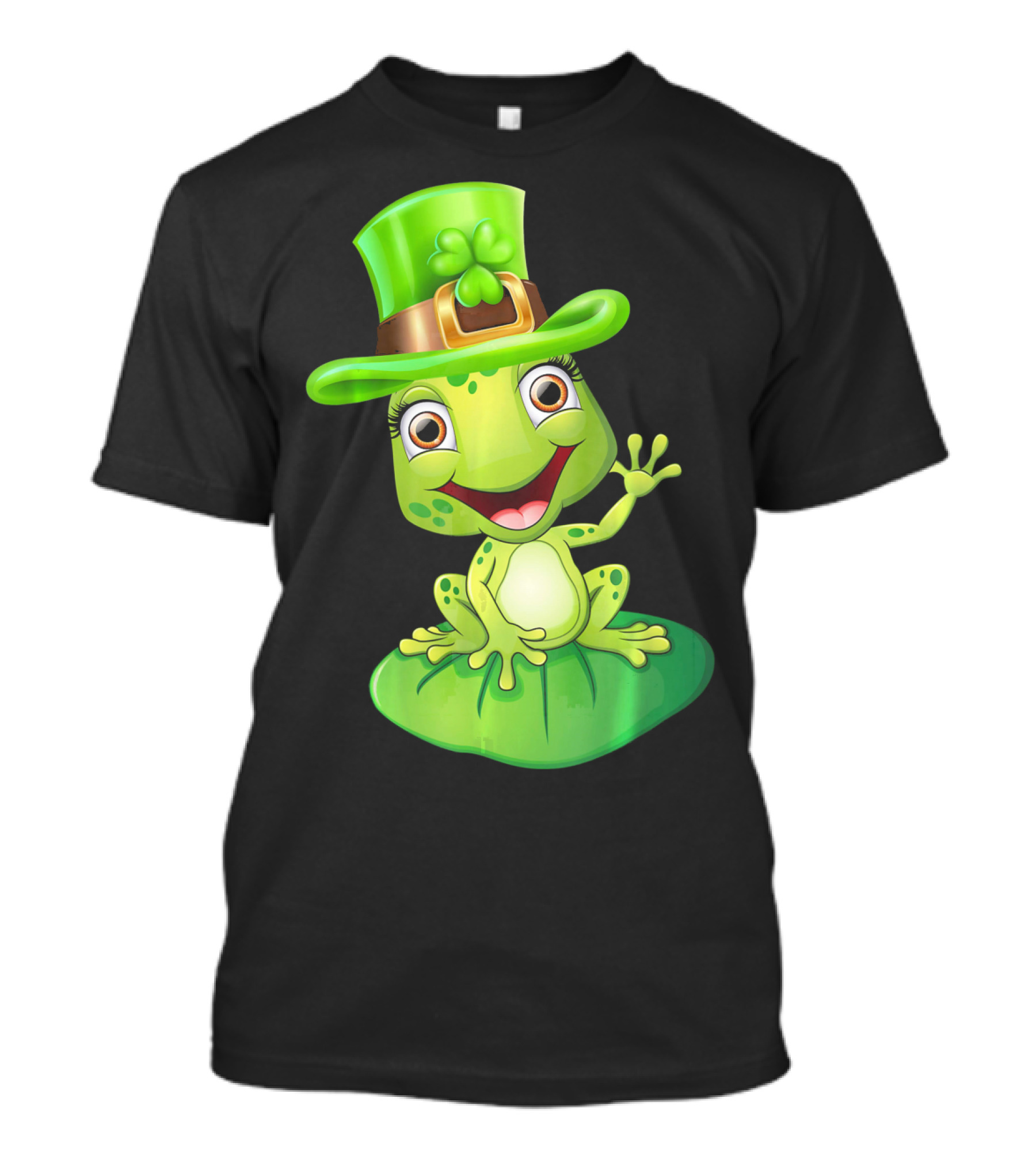 St. Patrick's Day Cute Frog In Green Hat T-Shirt