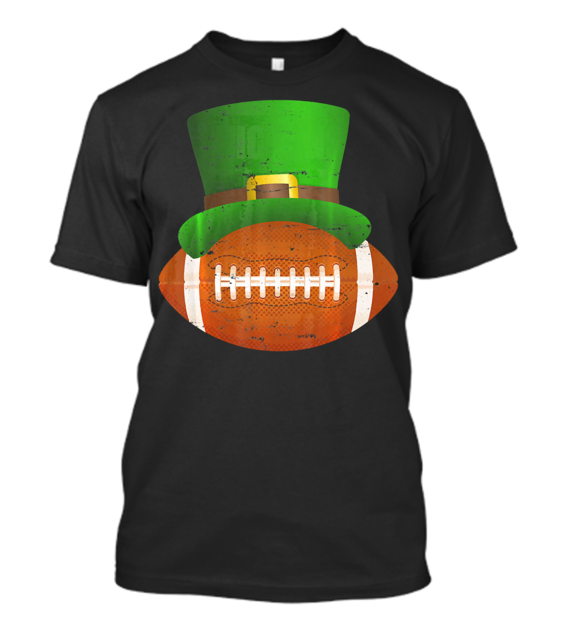 Funny St Patricks Leprechaun Football Hat Luck T-Shirt
