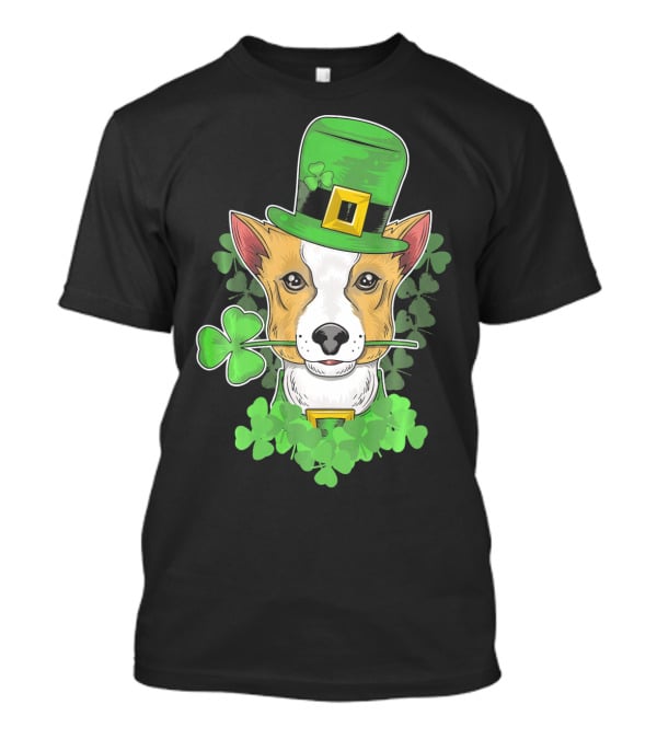 Happy Saint Patricks Day Corgi Wearing Leprechaun Hat And Shamrocks T-Shirt