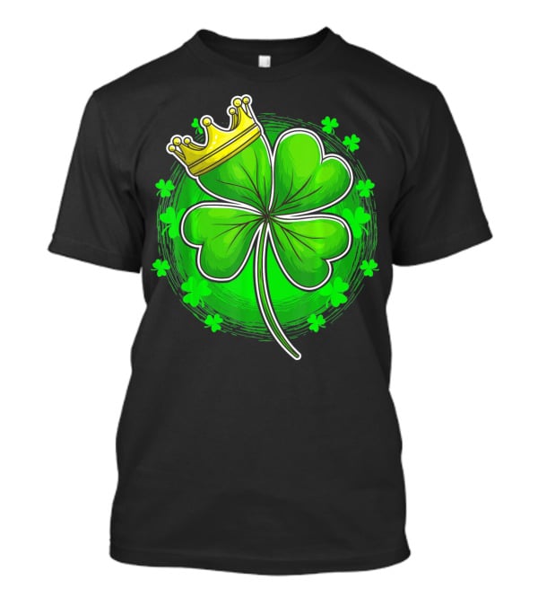 Irish King Queen Shamrock Crown St Patrick's Day Clover T-Shirt