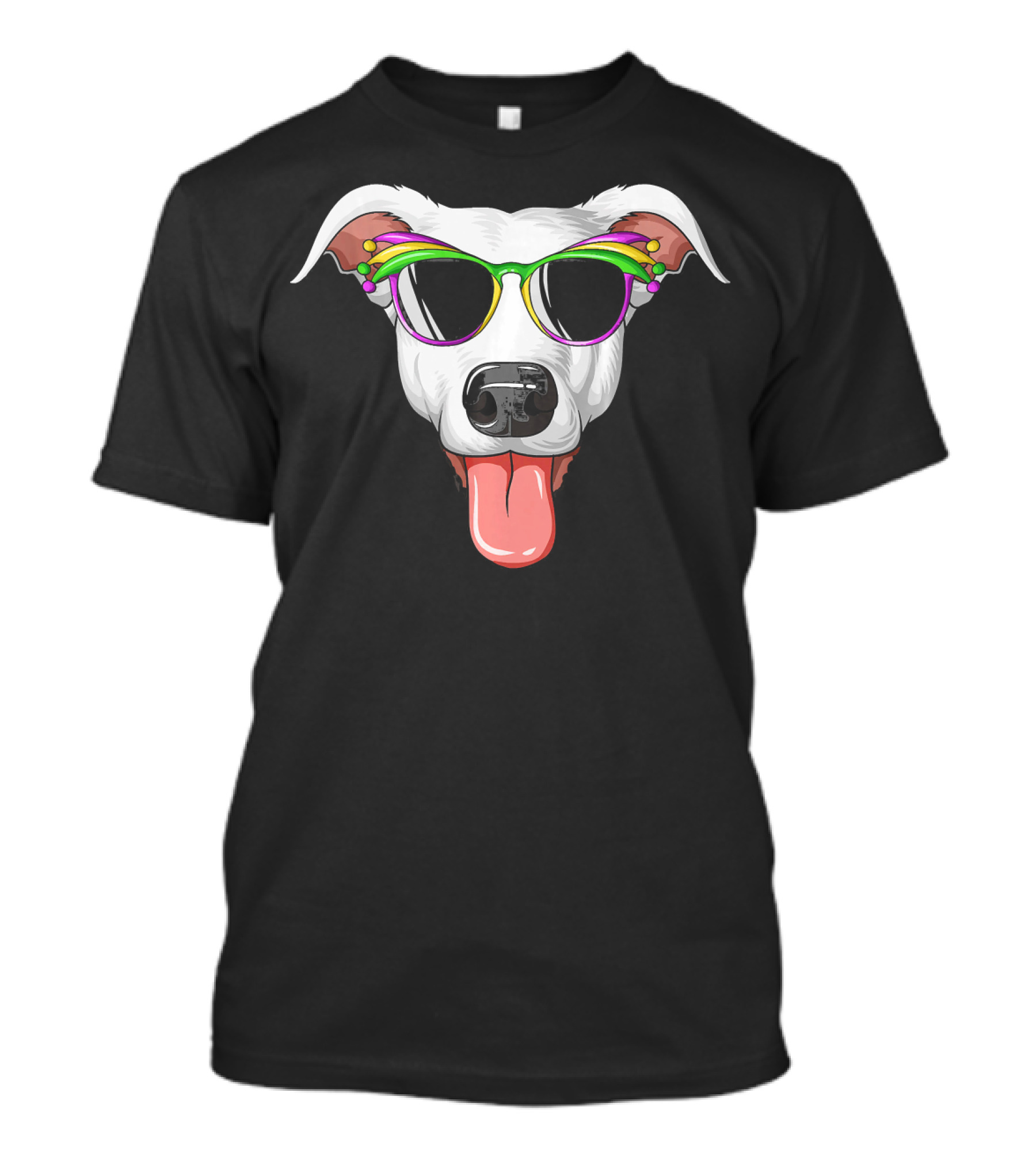 Greyhound Mardi Gras Carnival Mask Dog With Sunglasses T-Shirt