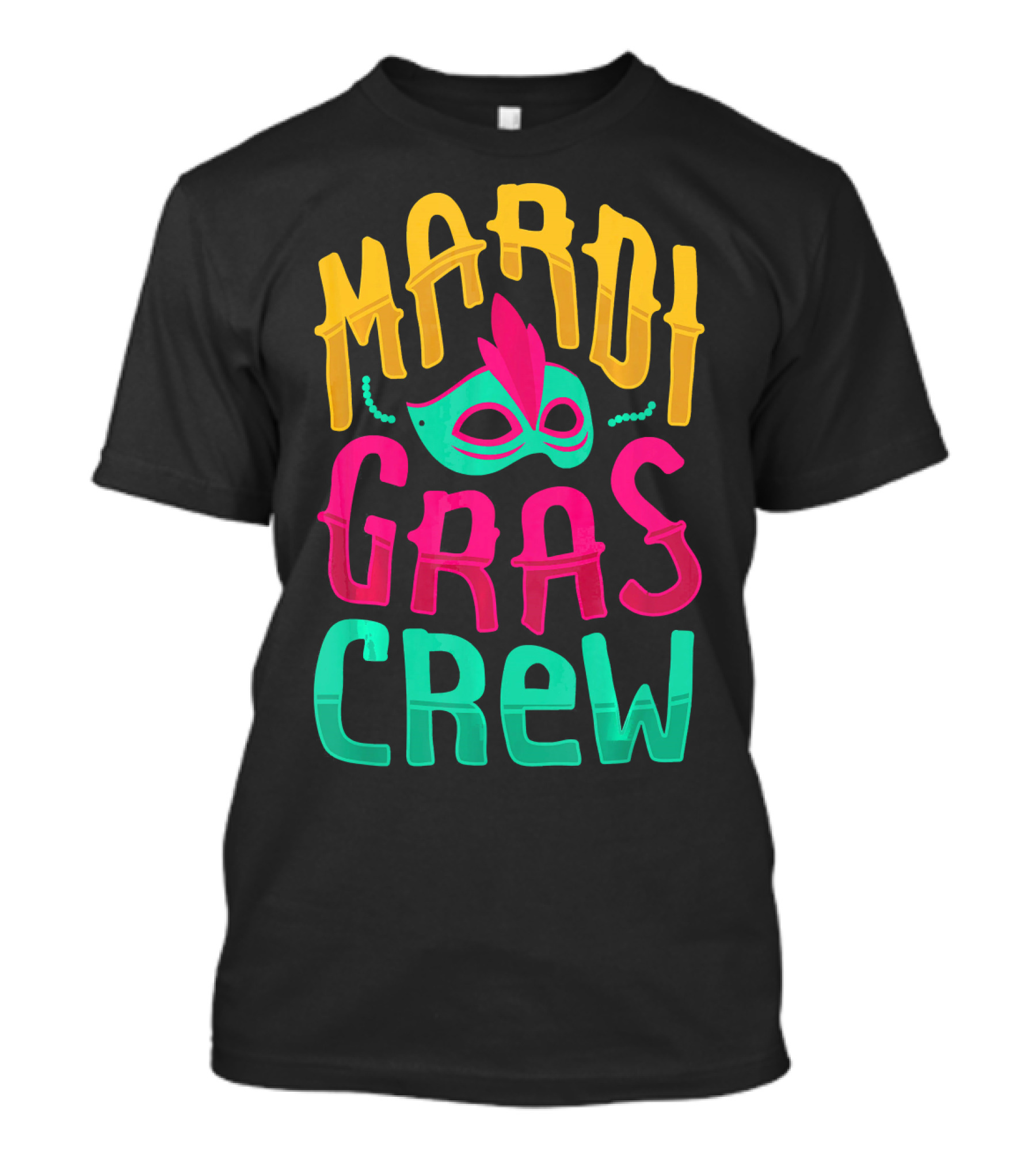 Mardi Gras Crew Carnival Mask Nola Party T-Shirt