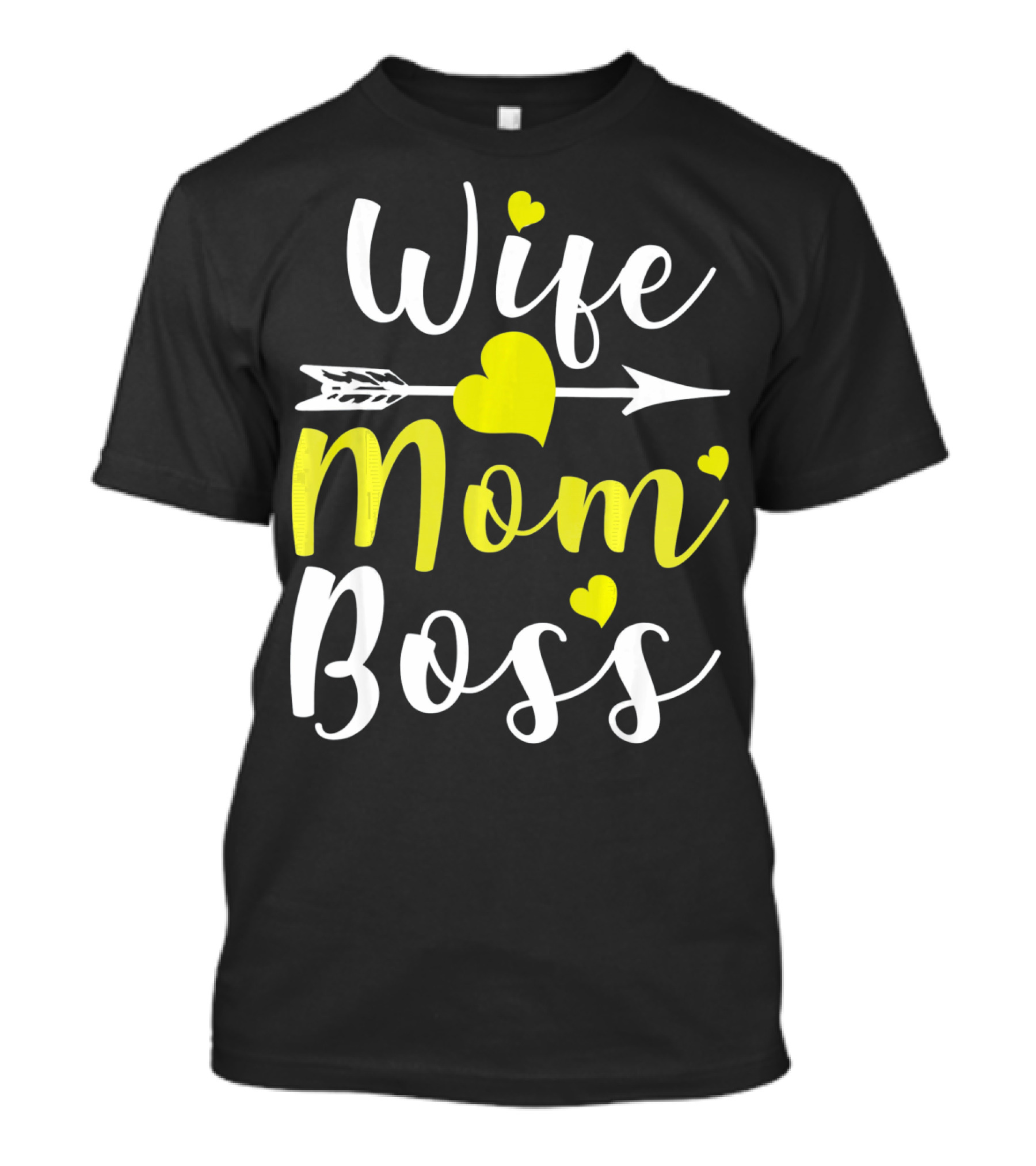 Wife Mom Boss Arrow Heart T-Shirt