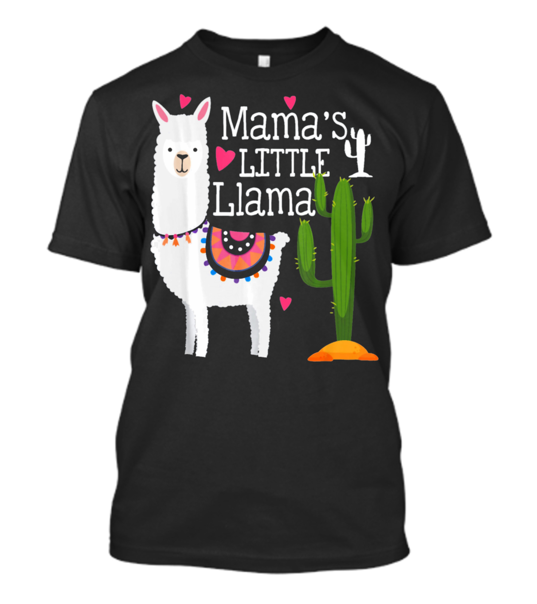 Mama's Little Llama Cute Heart Cactus T-Shirt