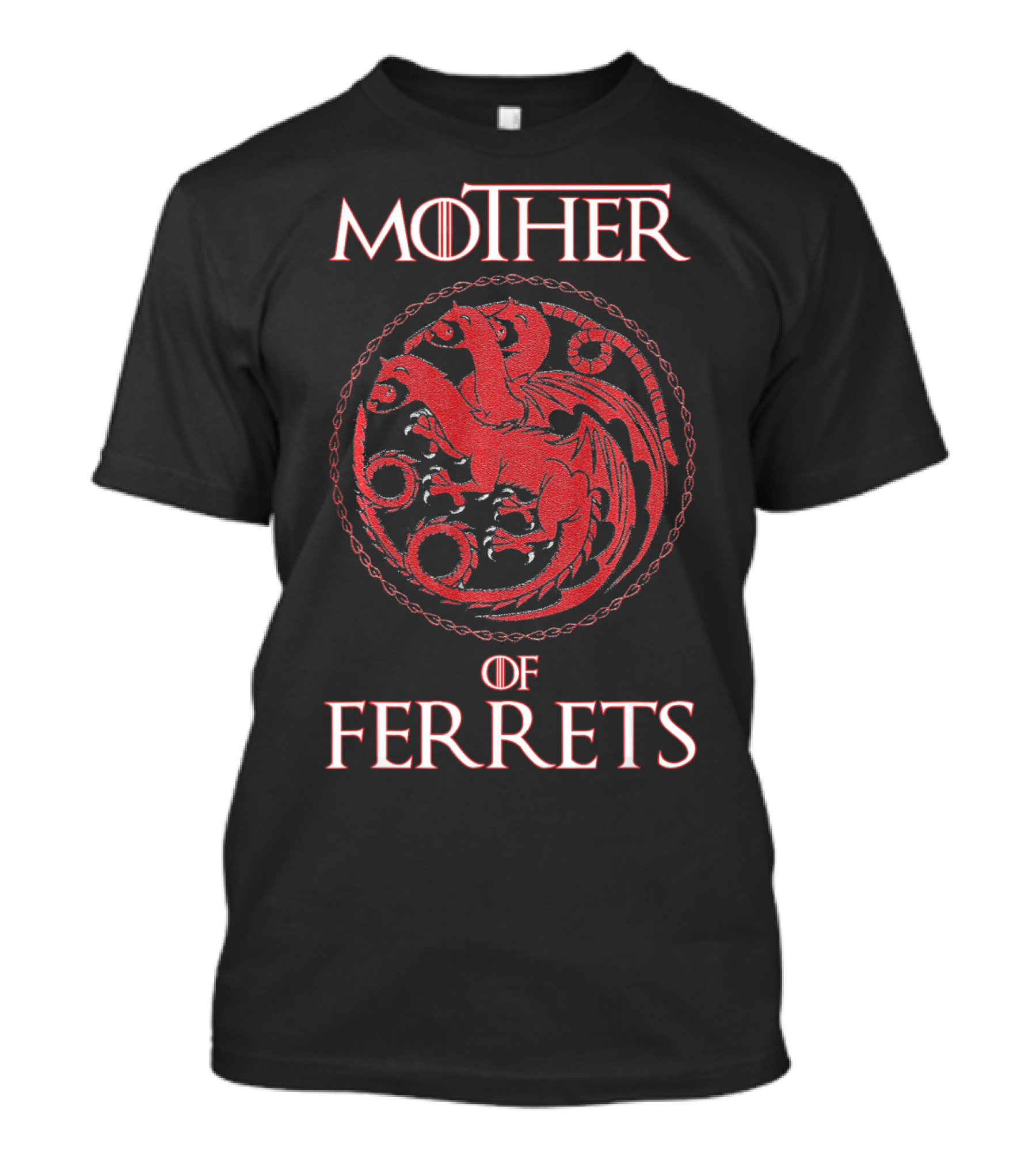 Mother Of Ferrets Farm N Fancy Dragon Emblem T-Shirt