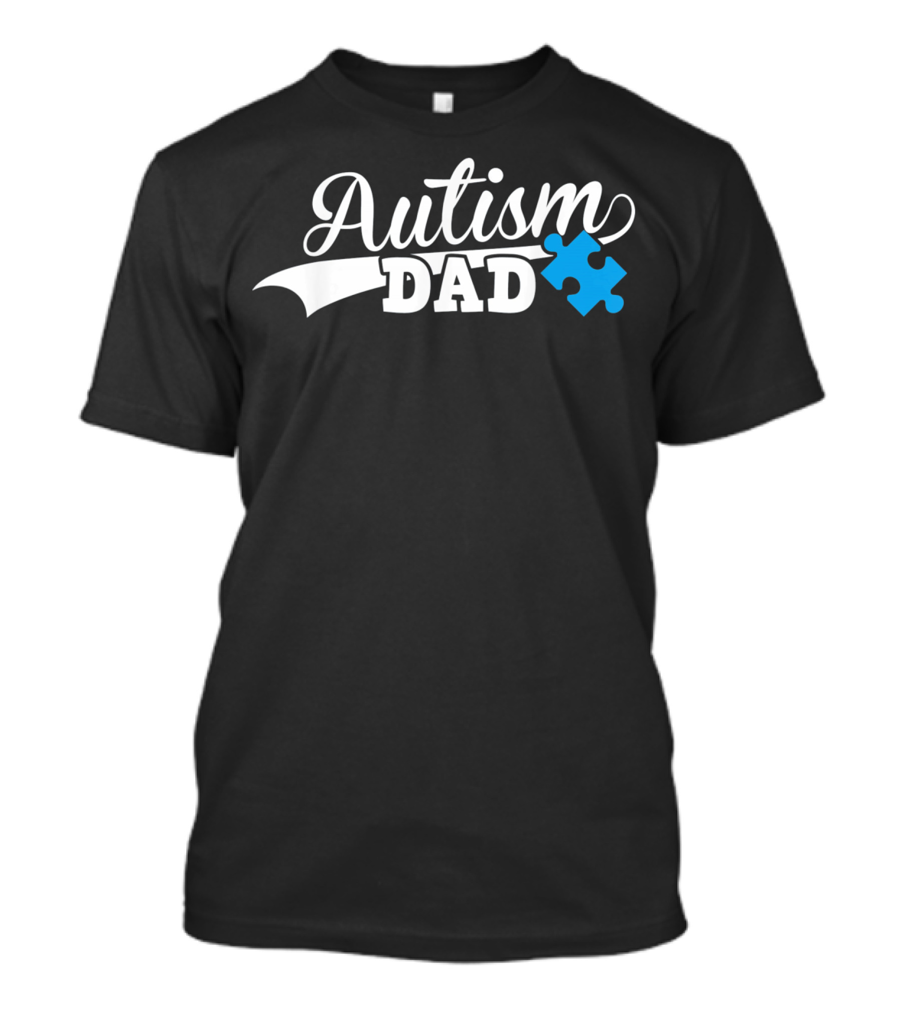 Autism Dad Awareness Puzzle Piece Support T-Shirt