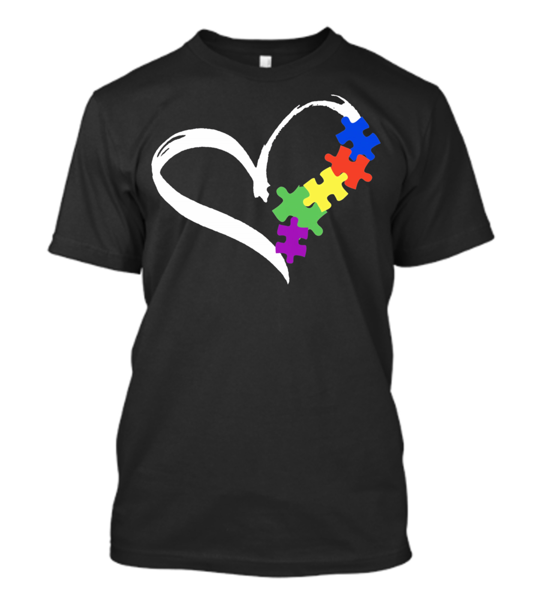 Puzzle Heart Autism Love T-Shirt