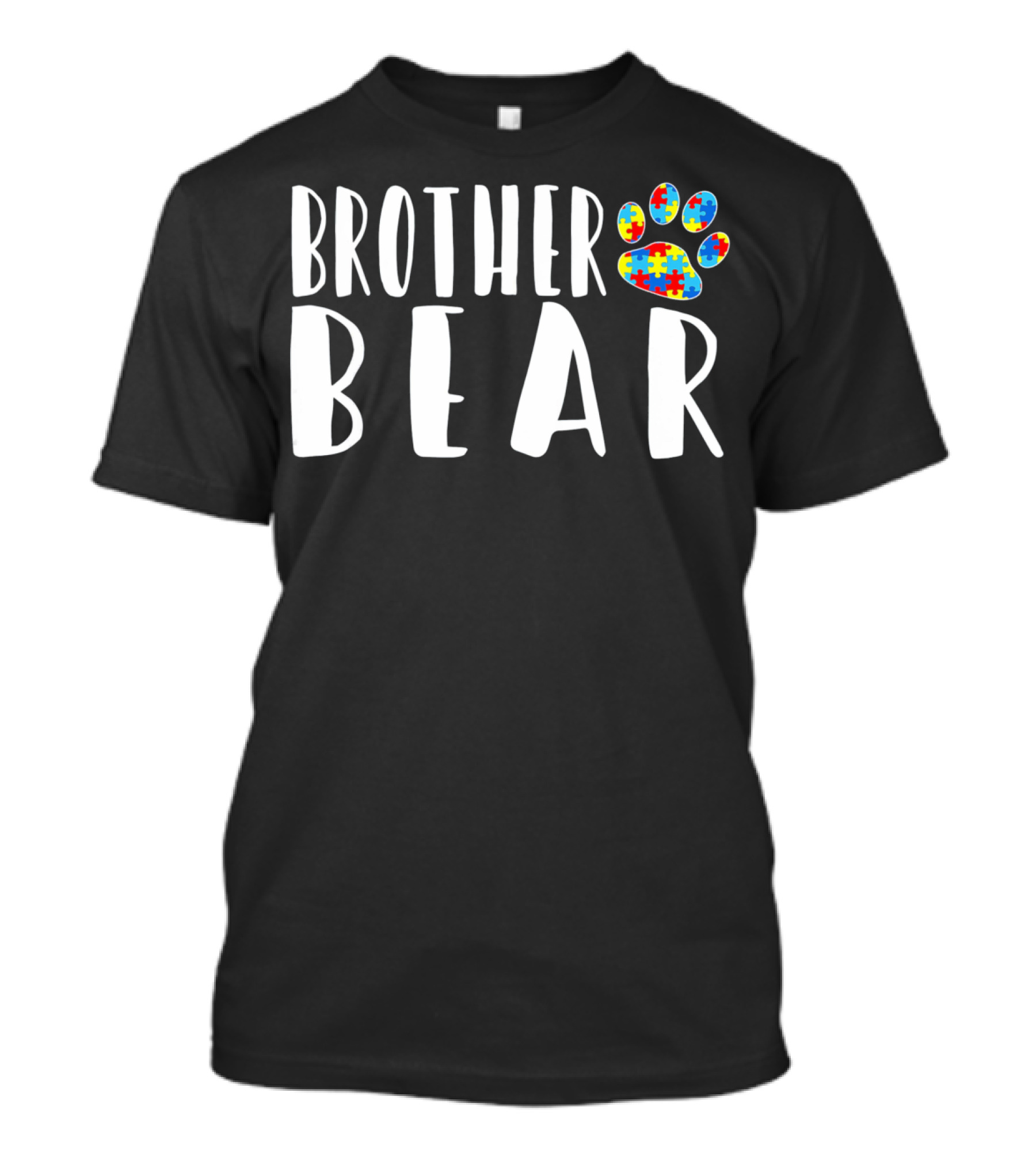 Brother Bear Autism Puzzle Pawprint Awareness T-Shirt