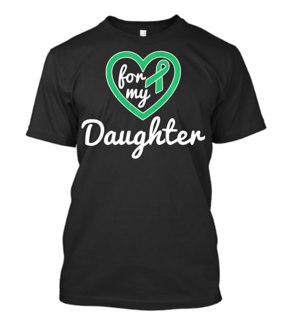 For My Daughter Liver Cancer Awareness Heart T-Shirt