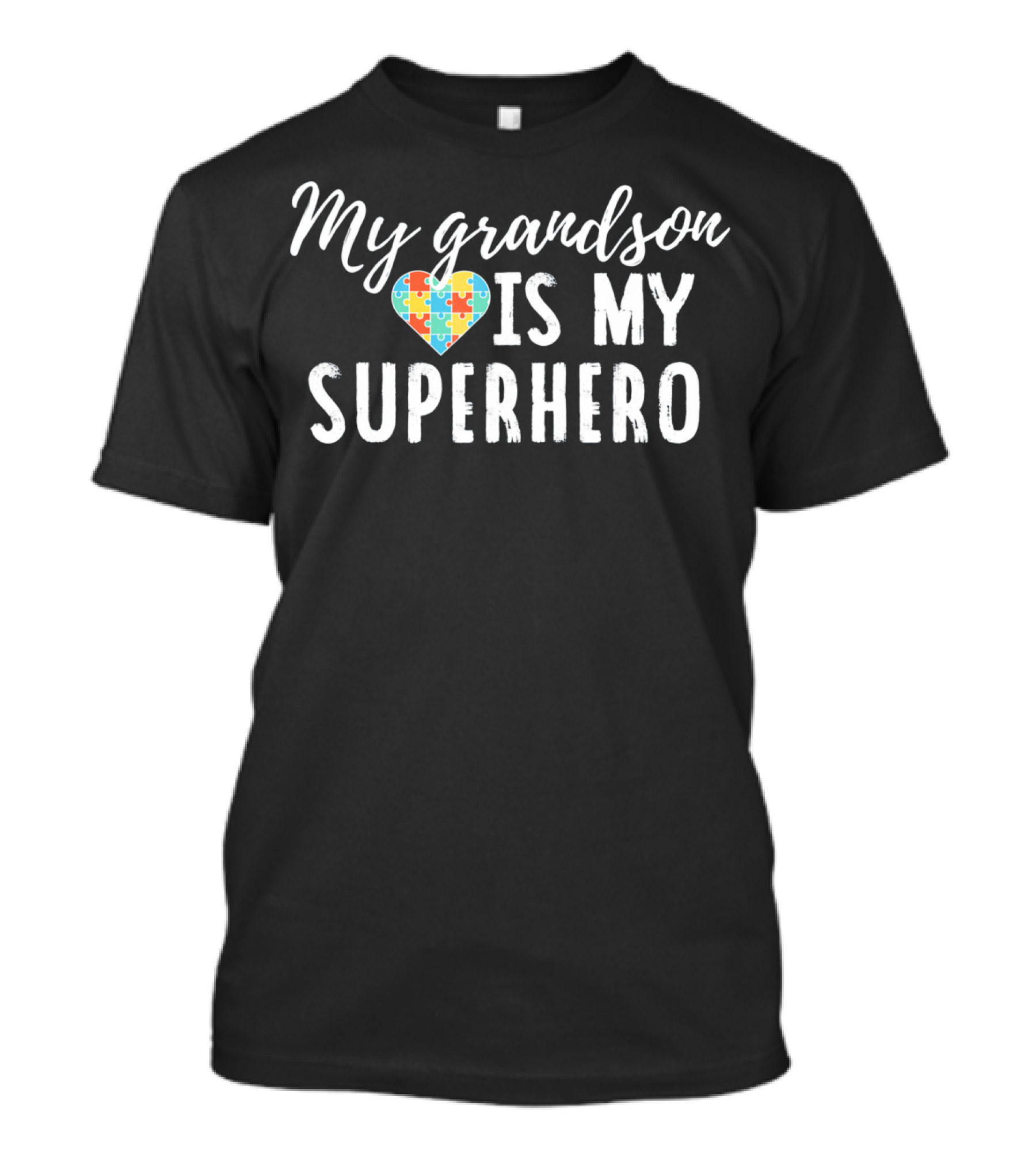 My Grandson Is My Superhero Autism Awareness T-Shirt