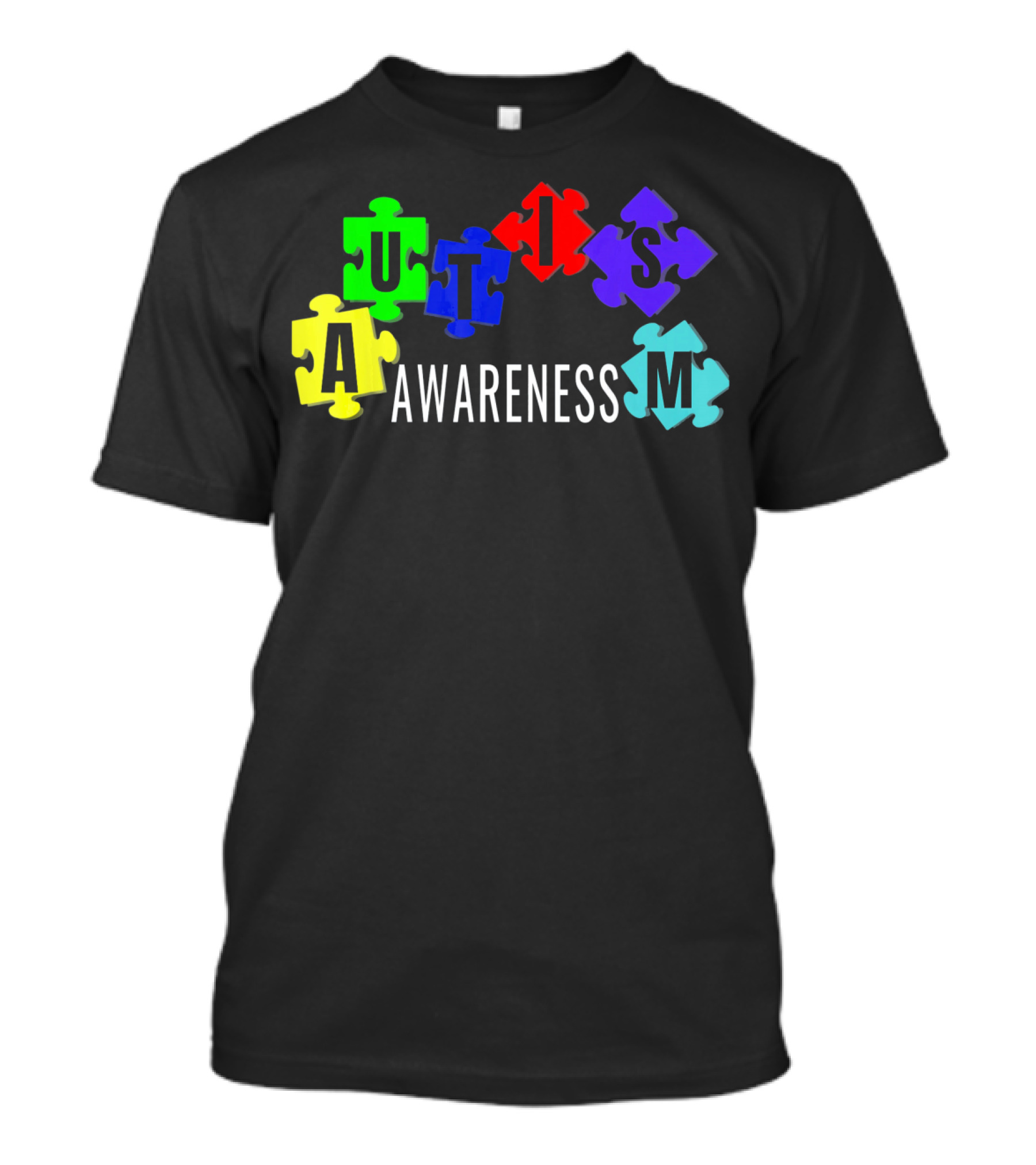 Autism Awareness Colorful Puzzle Pieces T-Shirt