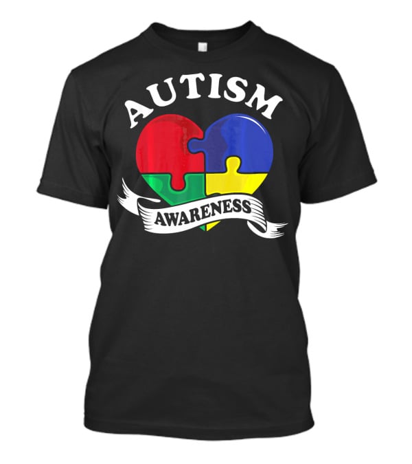 Autism Awareness Heart Puzzle Piece T-Shirt