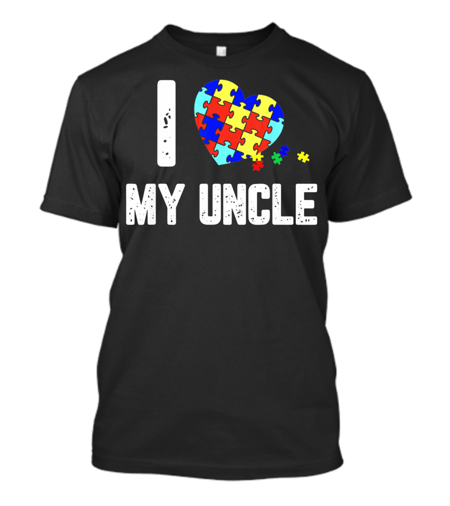I Love My Uncle Autism Puzzle Heart Awareness T-Shirt
