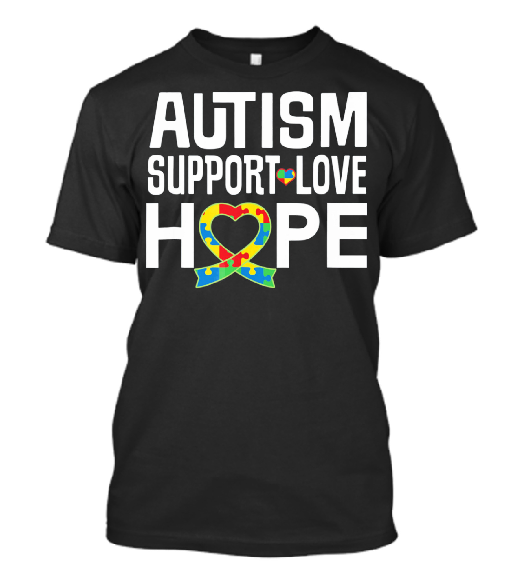 Autism Support Love Hope Puzzle T-Shirt