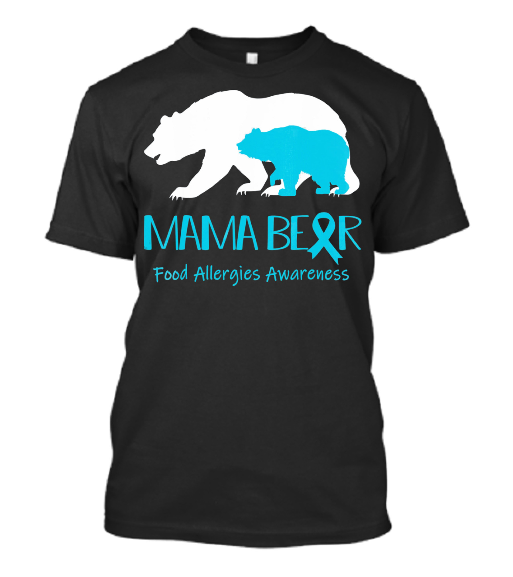 Mama Bear Food Allergies Awareness Ribbon T-Shirt