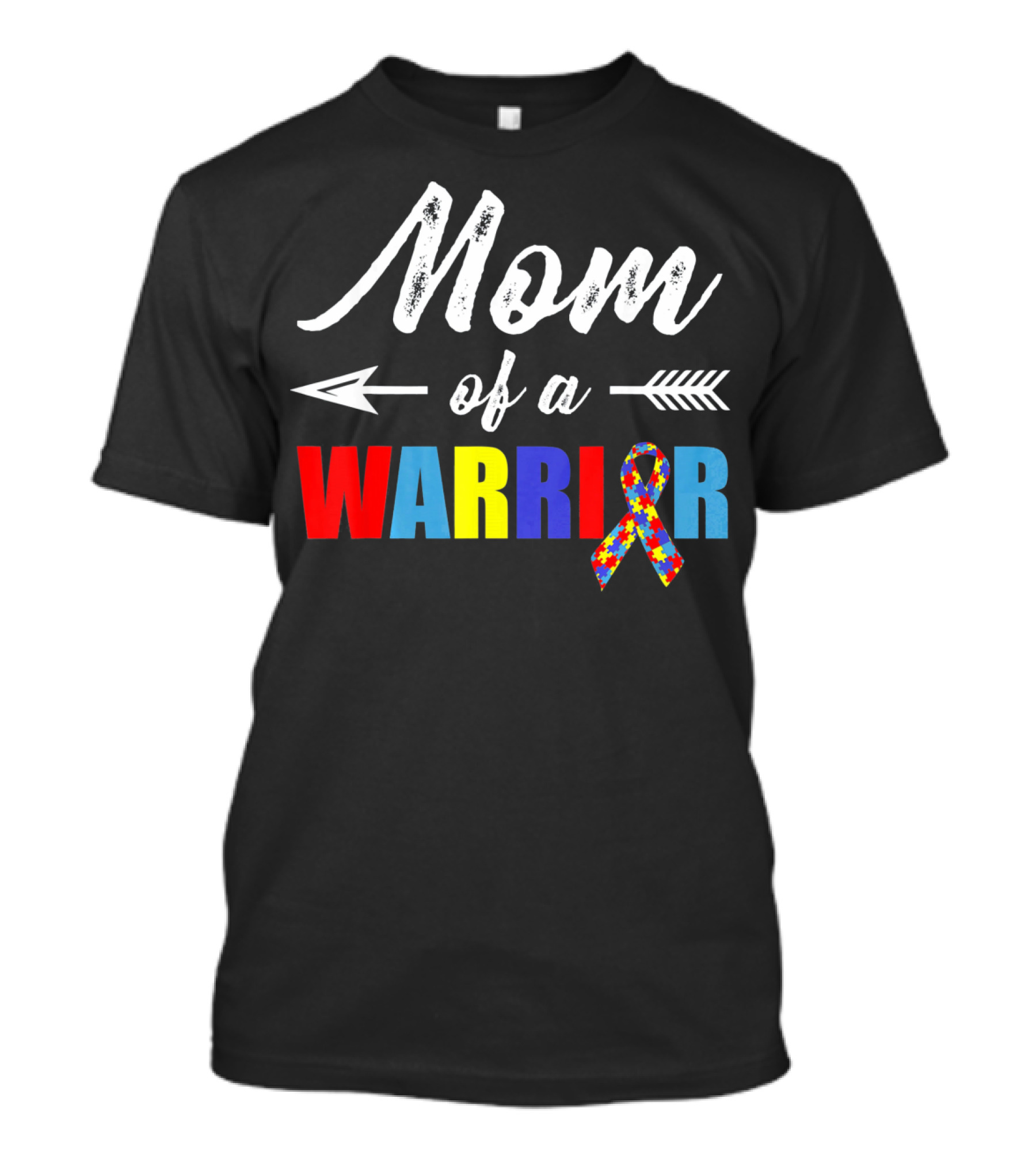 Mom Of A Warrior Autism Awareness Bow And Arrow T-Shirt