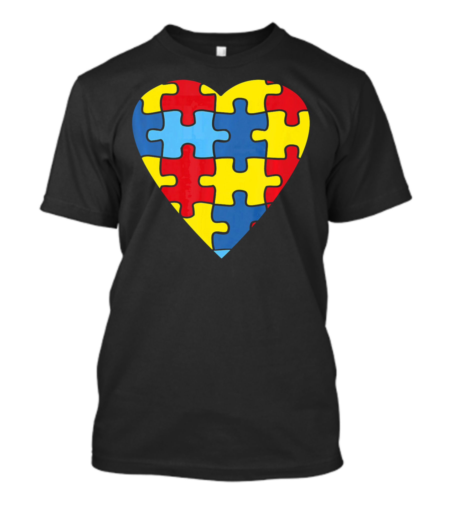 No Words Just Love Puzzle Heart Autism Awareness T-Shirt
