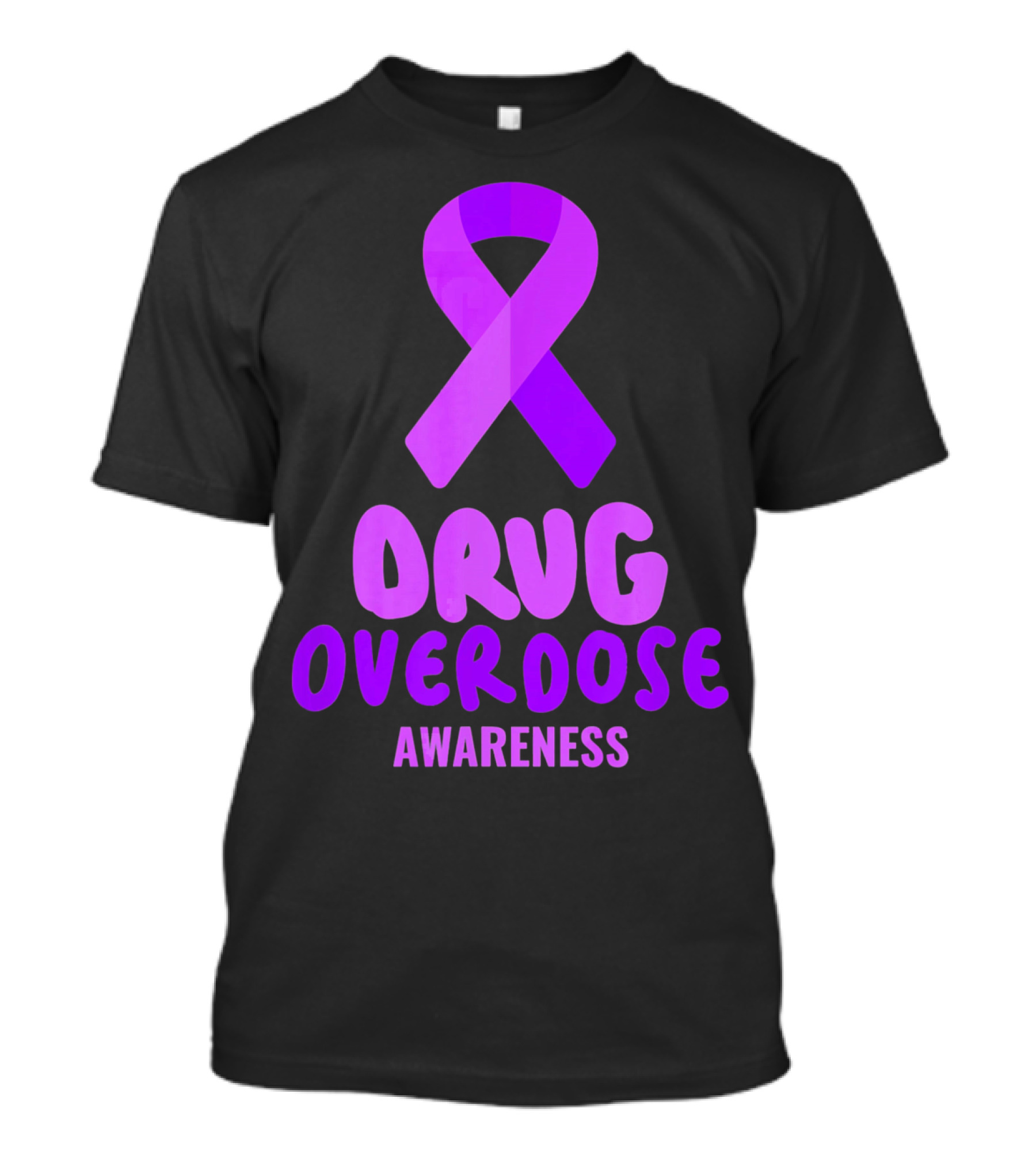 Drug Overdose Awareness Purple Ribbon Awareness T-Shirt