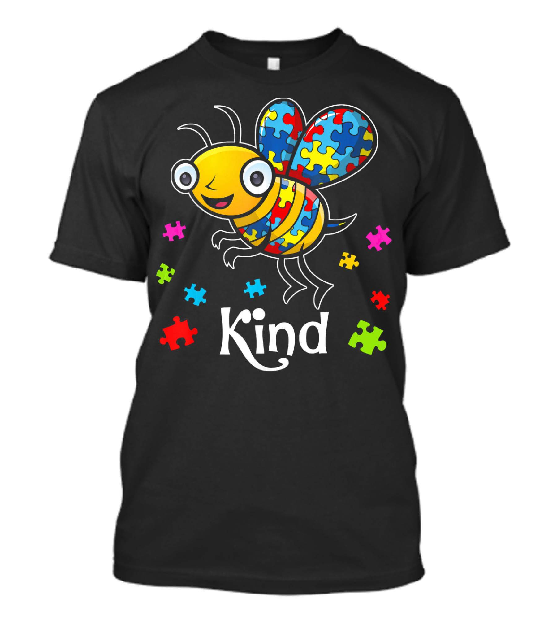 Autism Awareness Puzzle Bee Kind T-Shirt