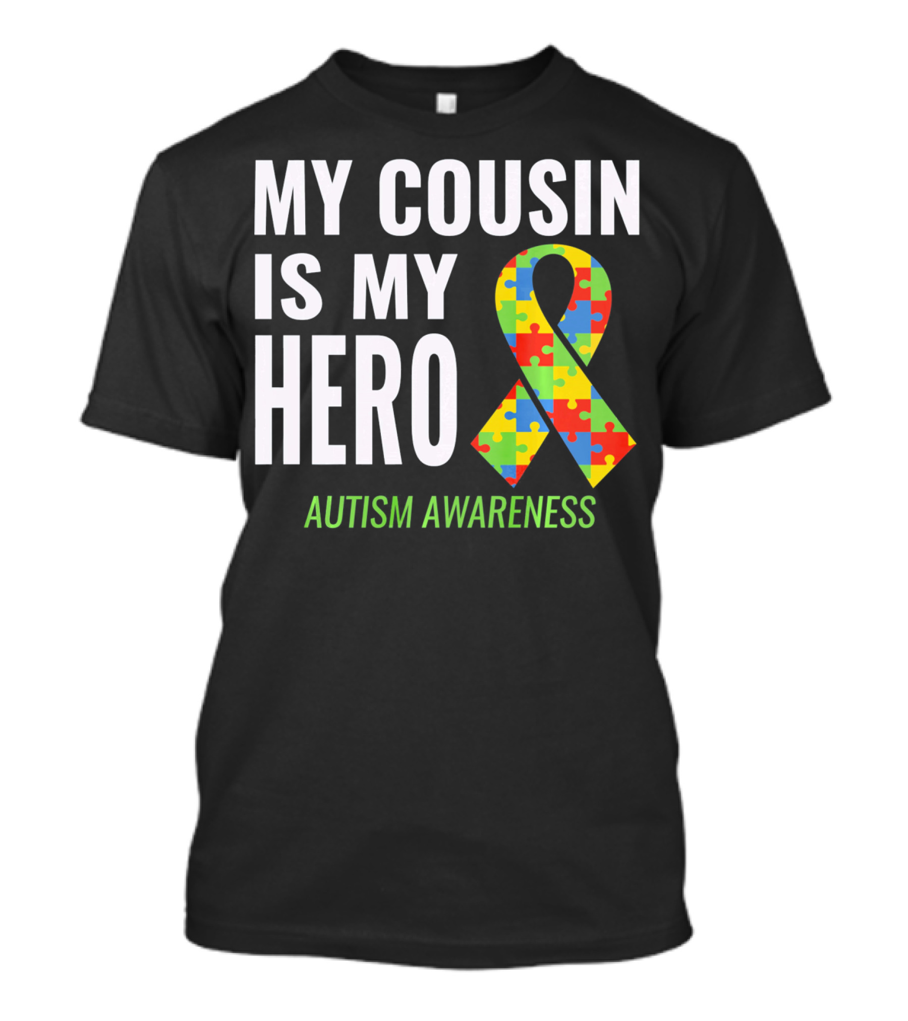 My Cousin Is My Hero Autism Awareness Puzzle T-Shirt