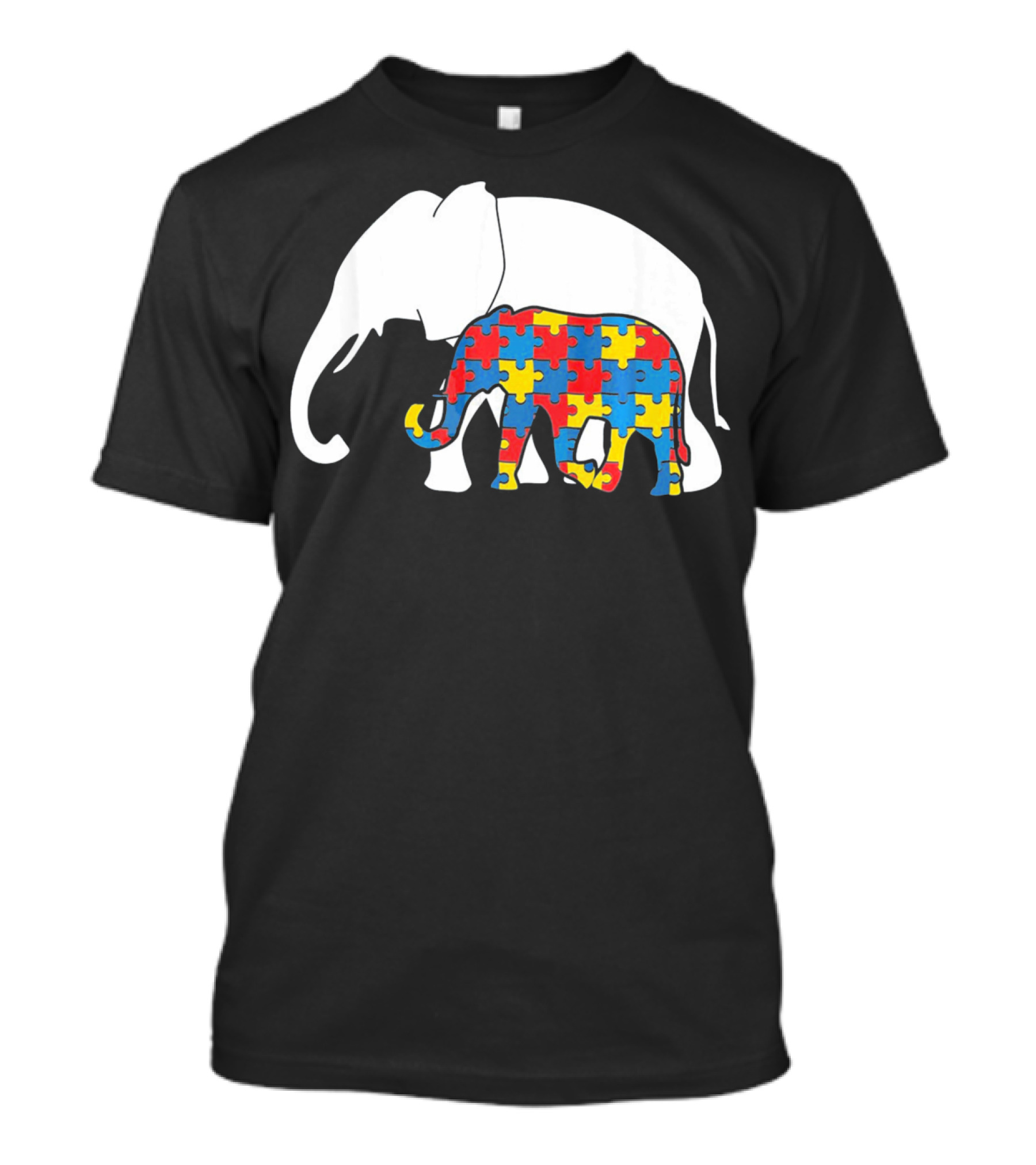 Autism Awareness Puzzle Elephant T-Shirt