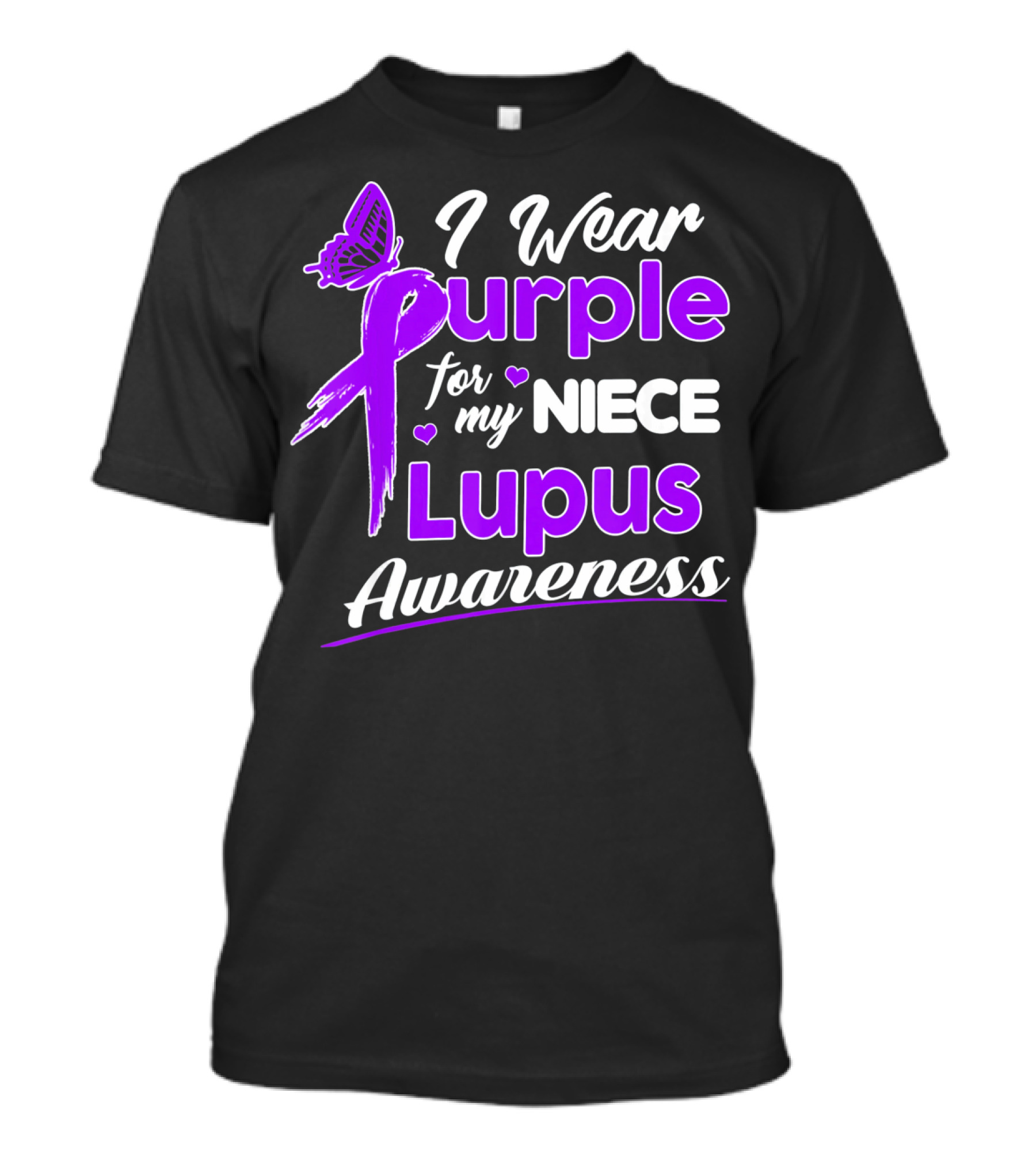 I Wear Purple For My Niece Lupus Awareness T-Shirt