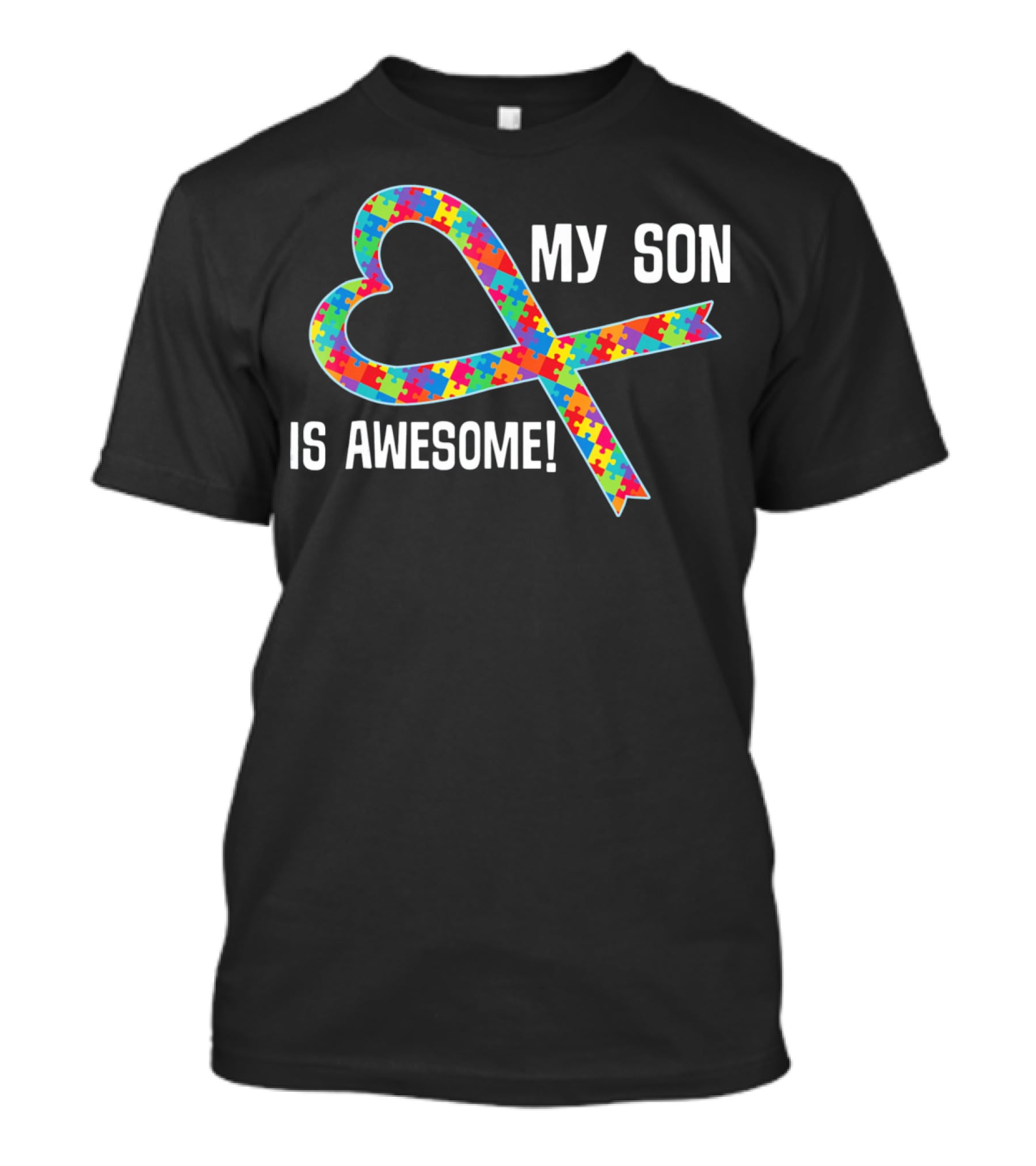 My Son Is Awesome Autism Awareness Puzzle T-Shirt