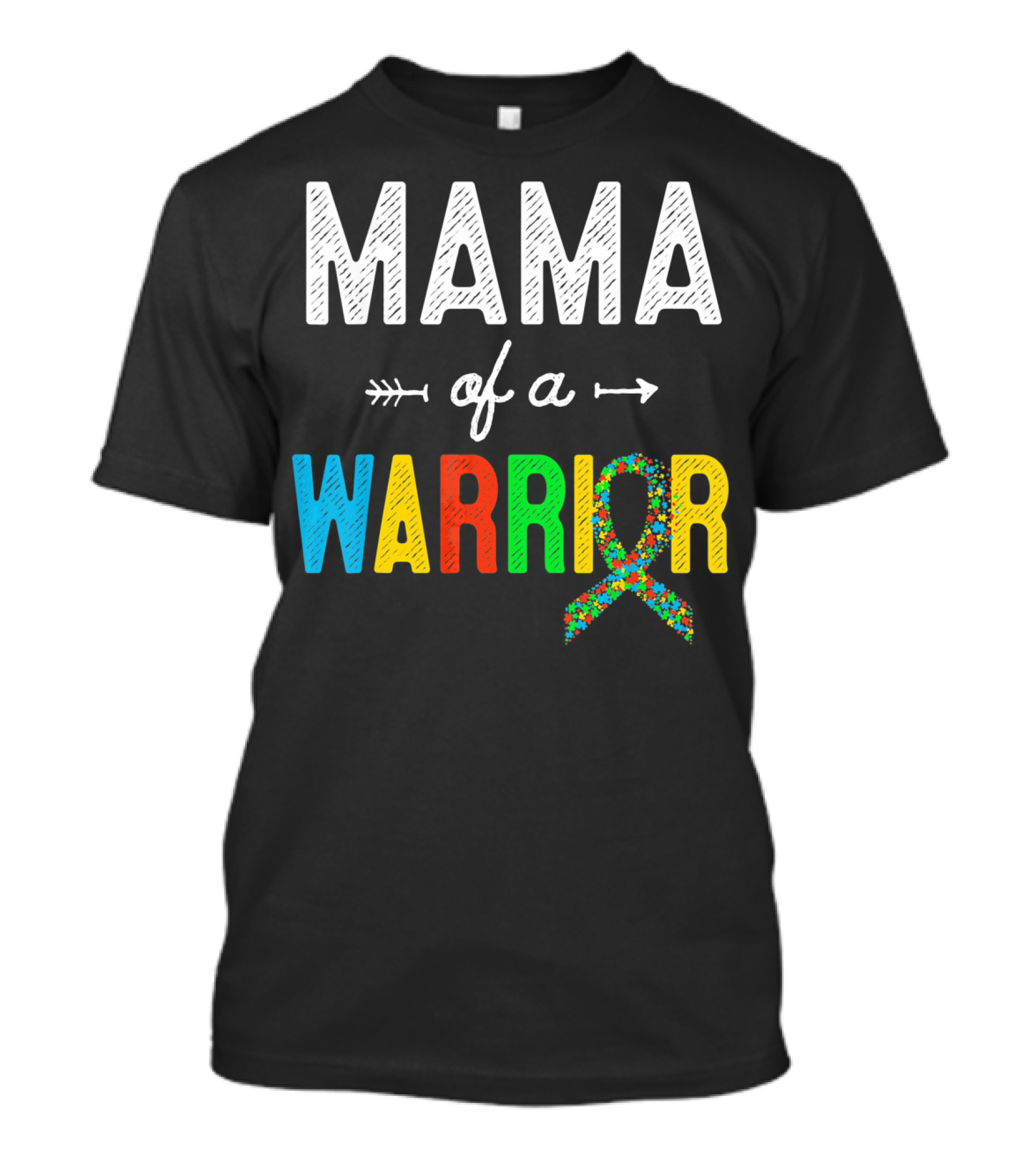 Mama Of A Warrior Autism Awareness T-Shirt