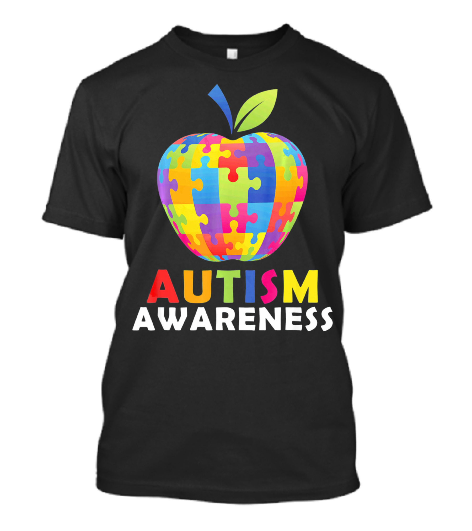 Autism Awareness Puzzle Piece Apple T-Shirt