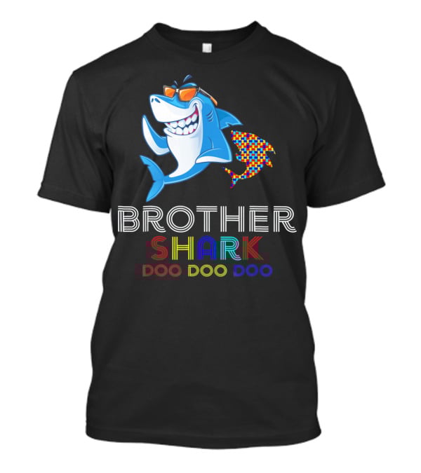 Brother Shark Doo Doo Doo Autism Awareness T-Shirt