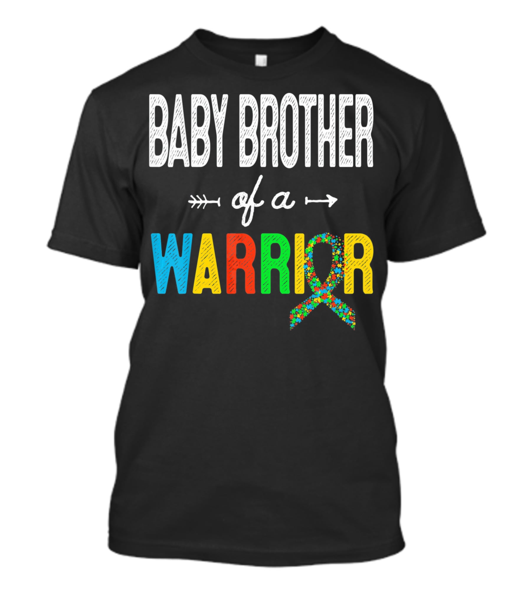 Baby Brother Of A Warrior Autism Awareness T-Shirt