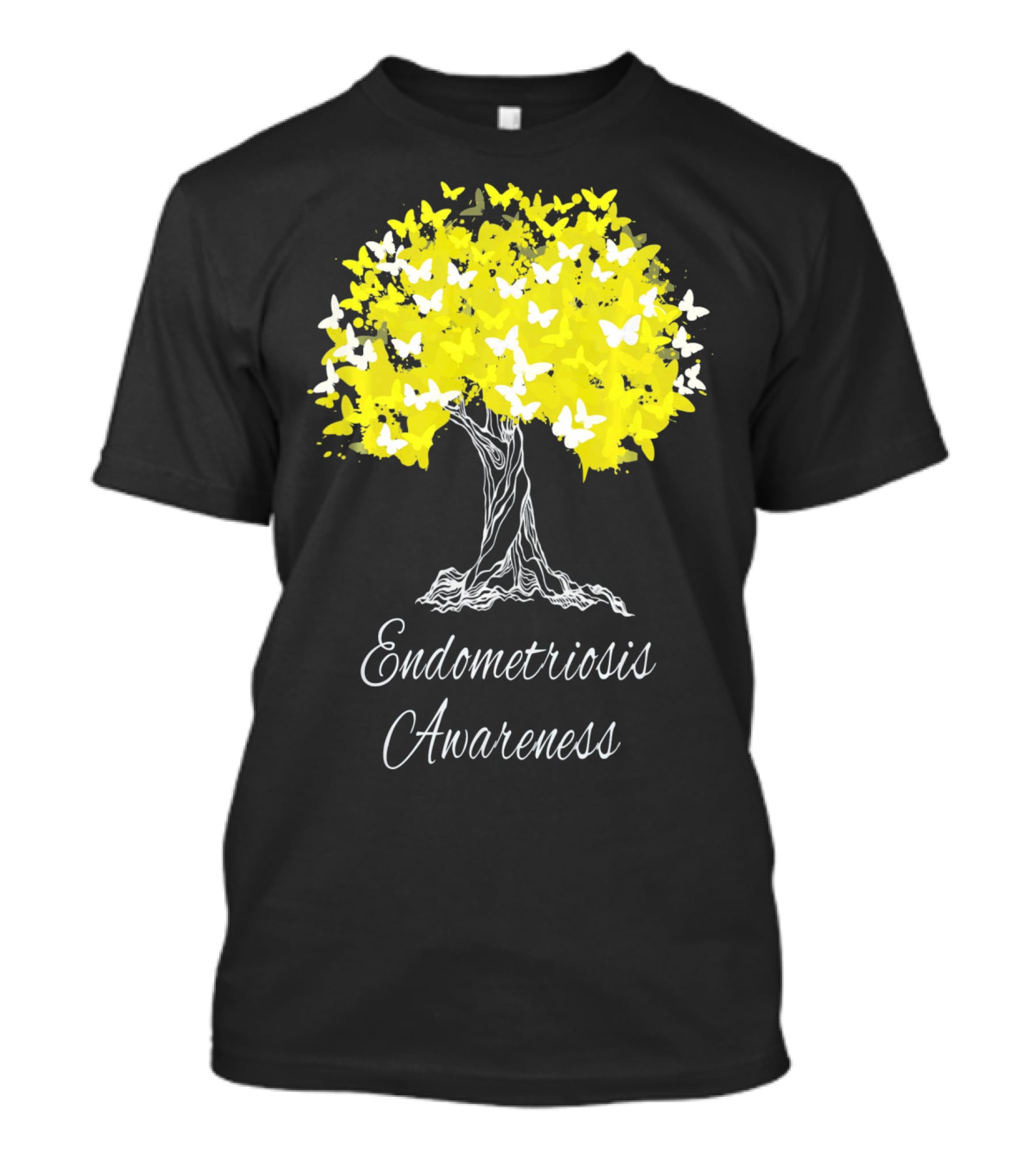 Endometriosis Awareness Butterfly Tree T-Shirt