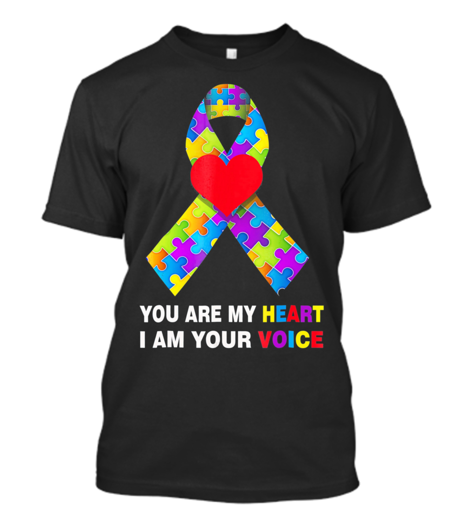 You Are My Heart Autism Awareness Puzzle Ribbon I Am Your Voice T-Shirt
