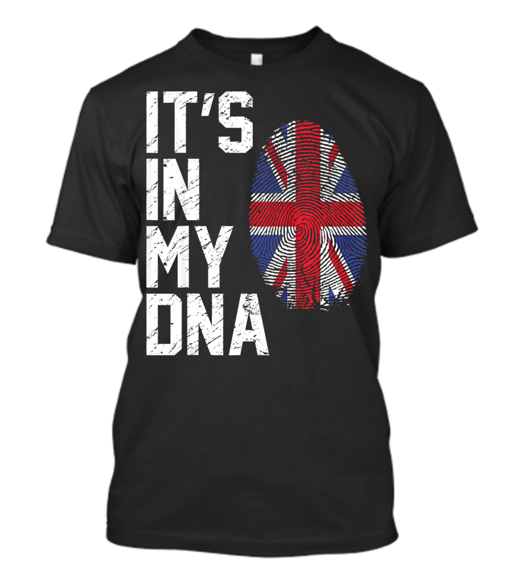 It's In My DNA British Flag Fingerprint T-Shirt