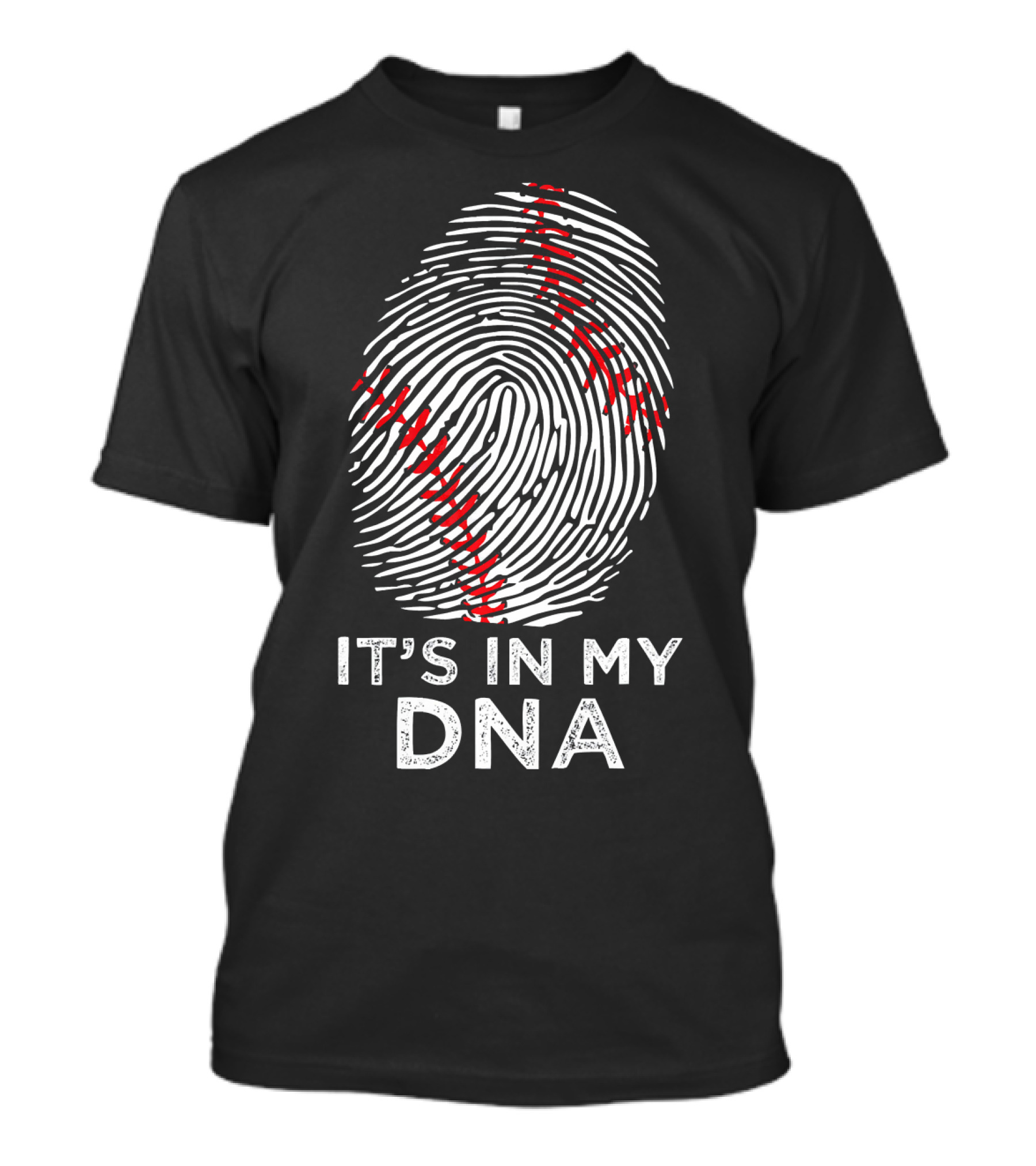 It's In My DNA Baseball Fingerprint T-Shirt
