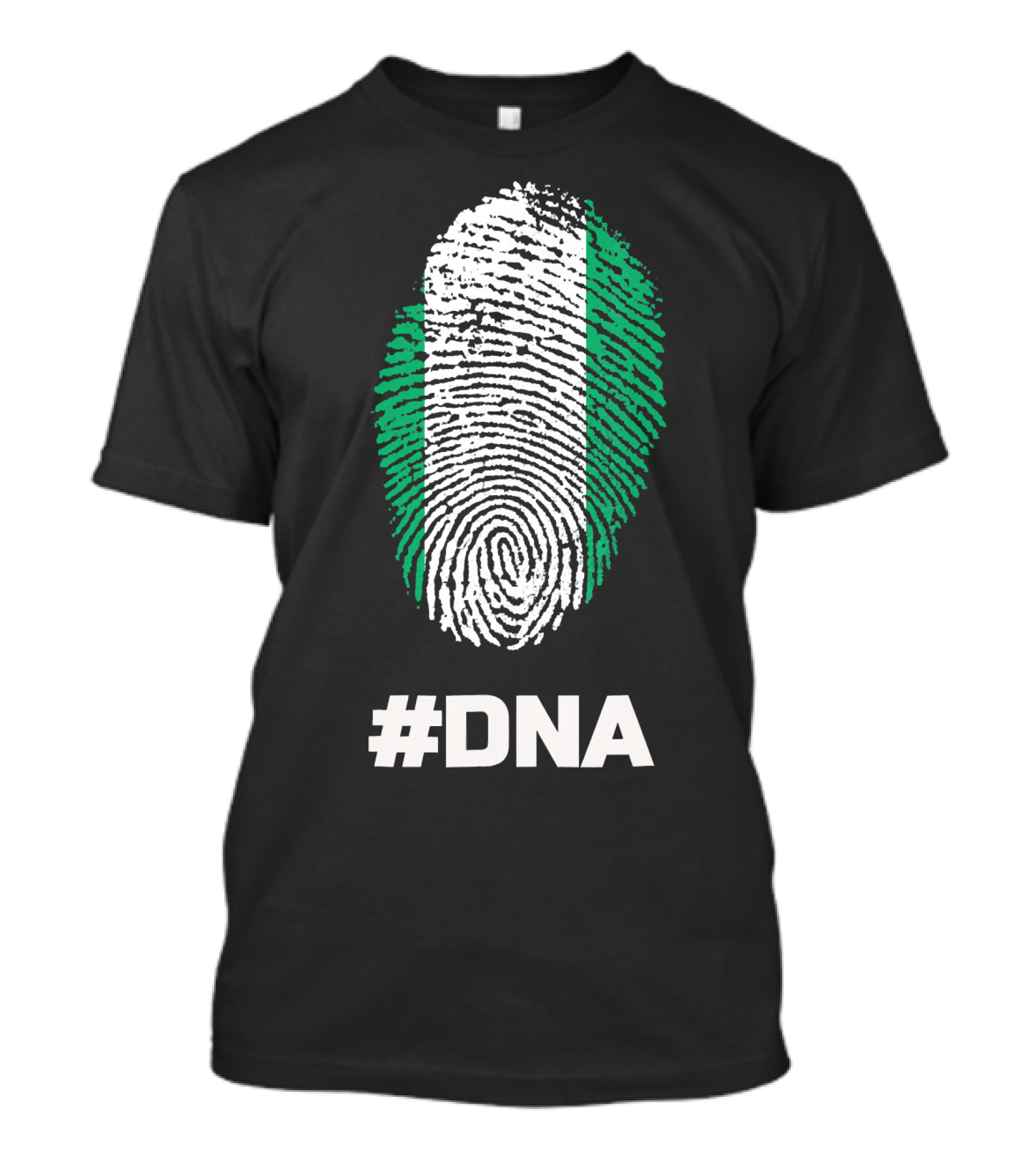 DNA Nigeria Black History Holiday Fingerprint T-Shirt