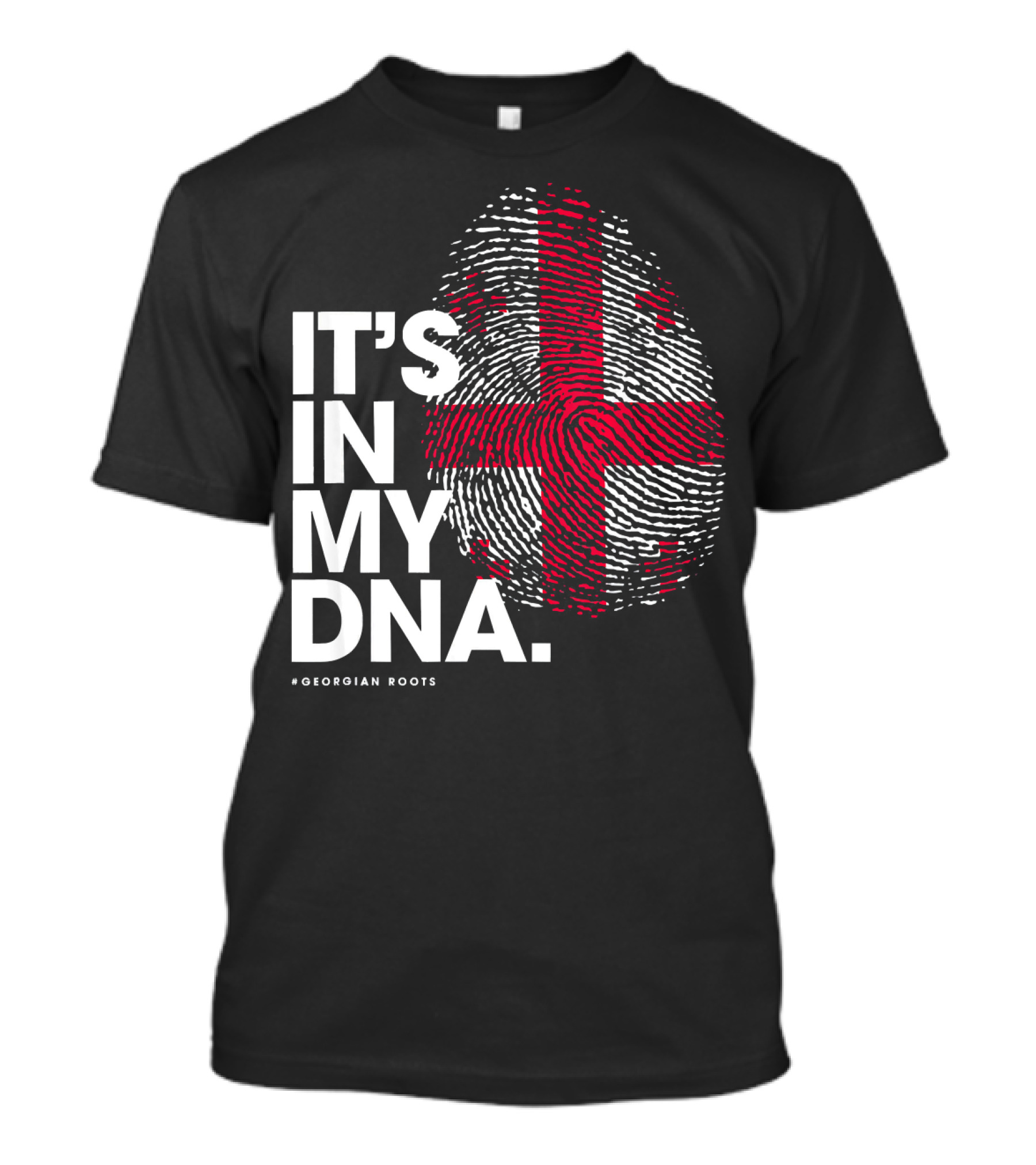 IT'S IN MY DNA Georgia Flag Georgian Roots T-Shirt