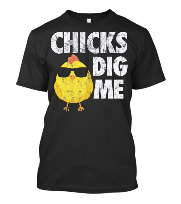 Kids Cute Easter Chicks Dig Me Sunglasses Chicken T-Shirt
