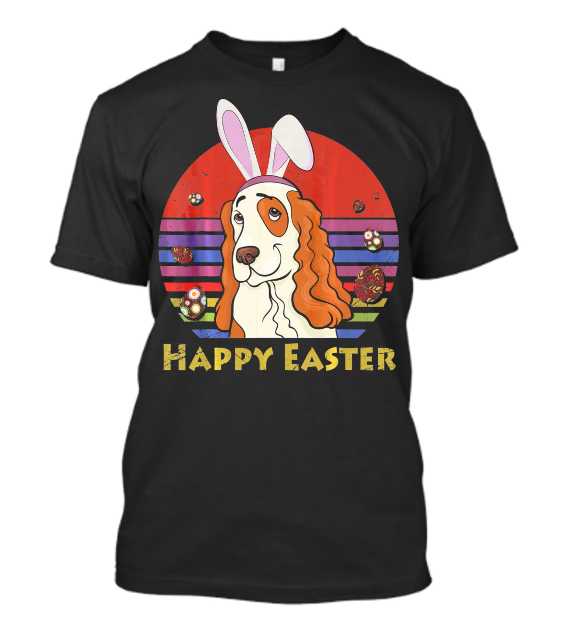 Happy Easter English Springer Spaniel Bunny Headband T-Shirt