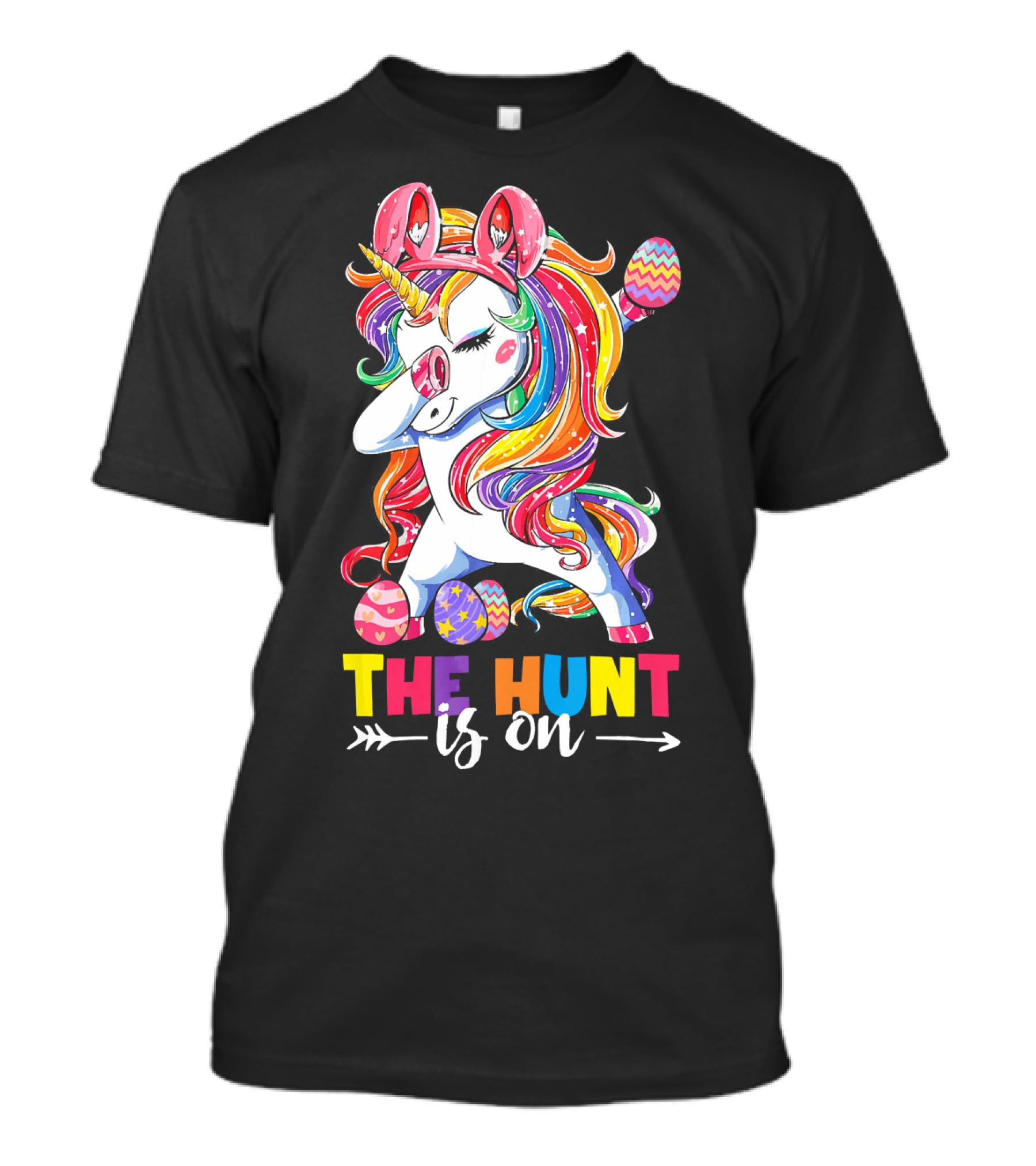Easter Dabbing Unicorn Bunny The Hunt Is On T-Shirt