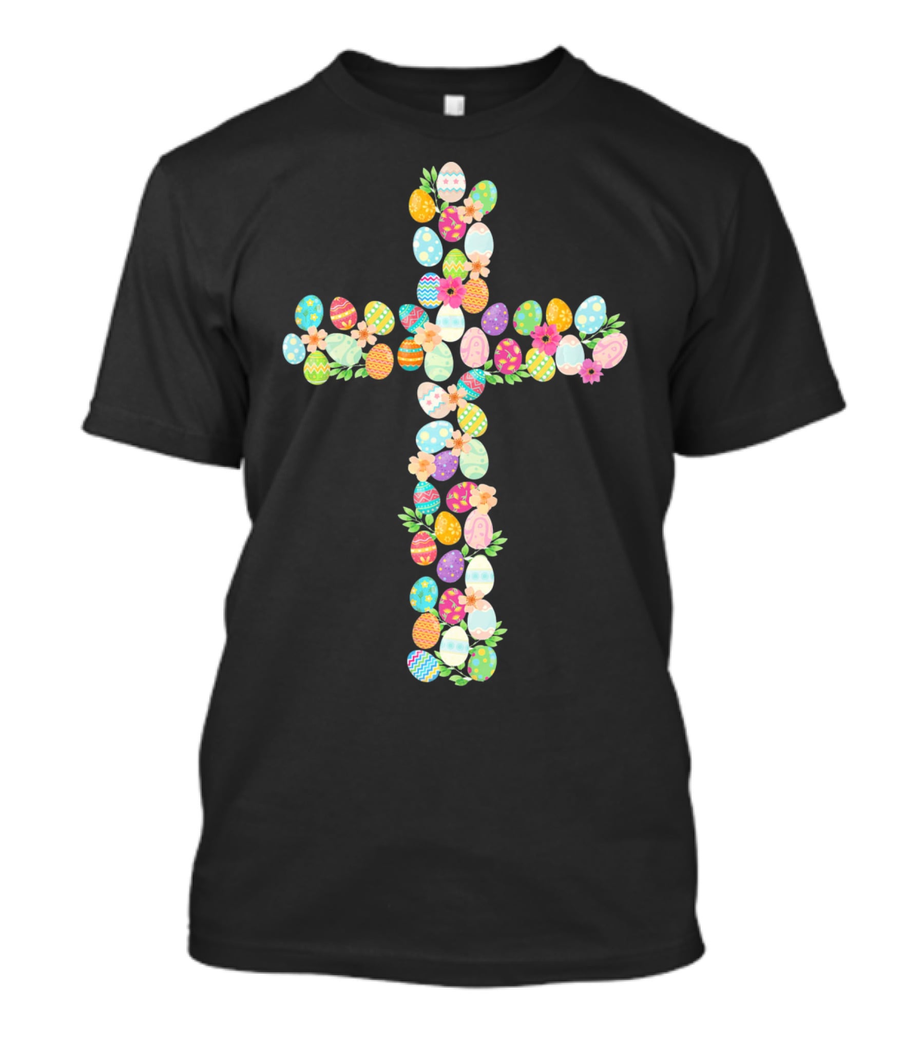 Easter Eggs Cross Christian T-Shirt
