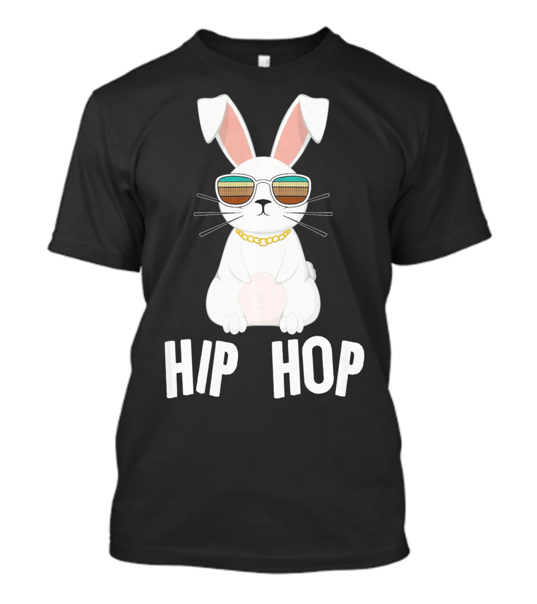 Hip Hop Bunny With Sunglasses And Gold Chain T-Shirt